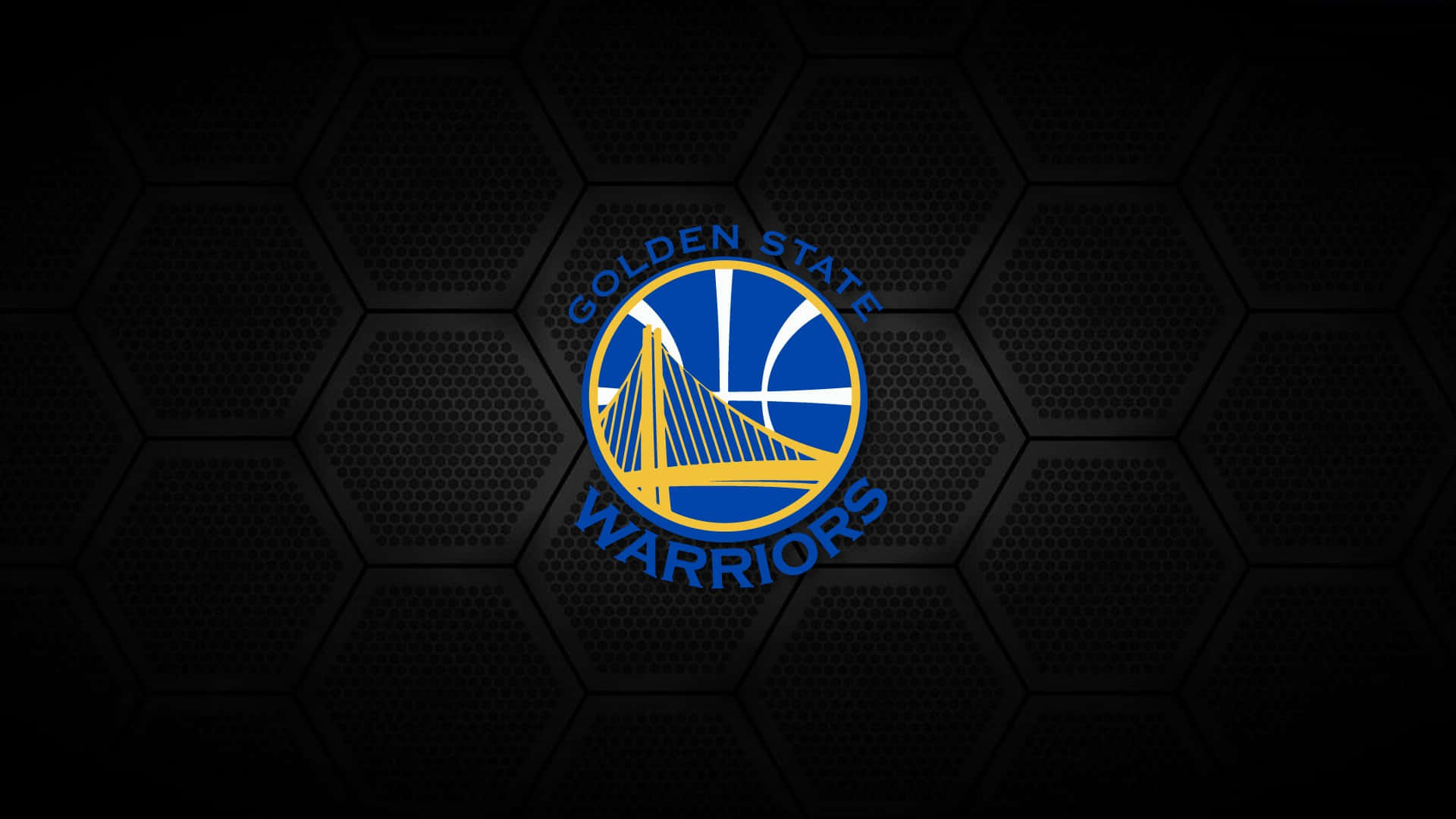 Golden State Warriors Logo With Golden Yellow, Royal Blue And White Background
