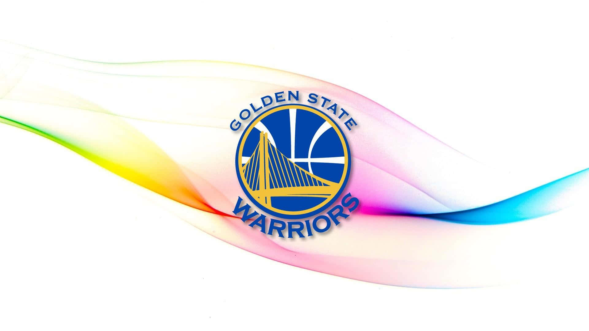 Golden State Warriors Logowith Colorful Smoke Effect Background