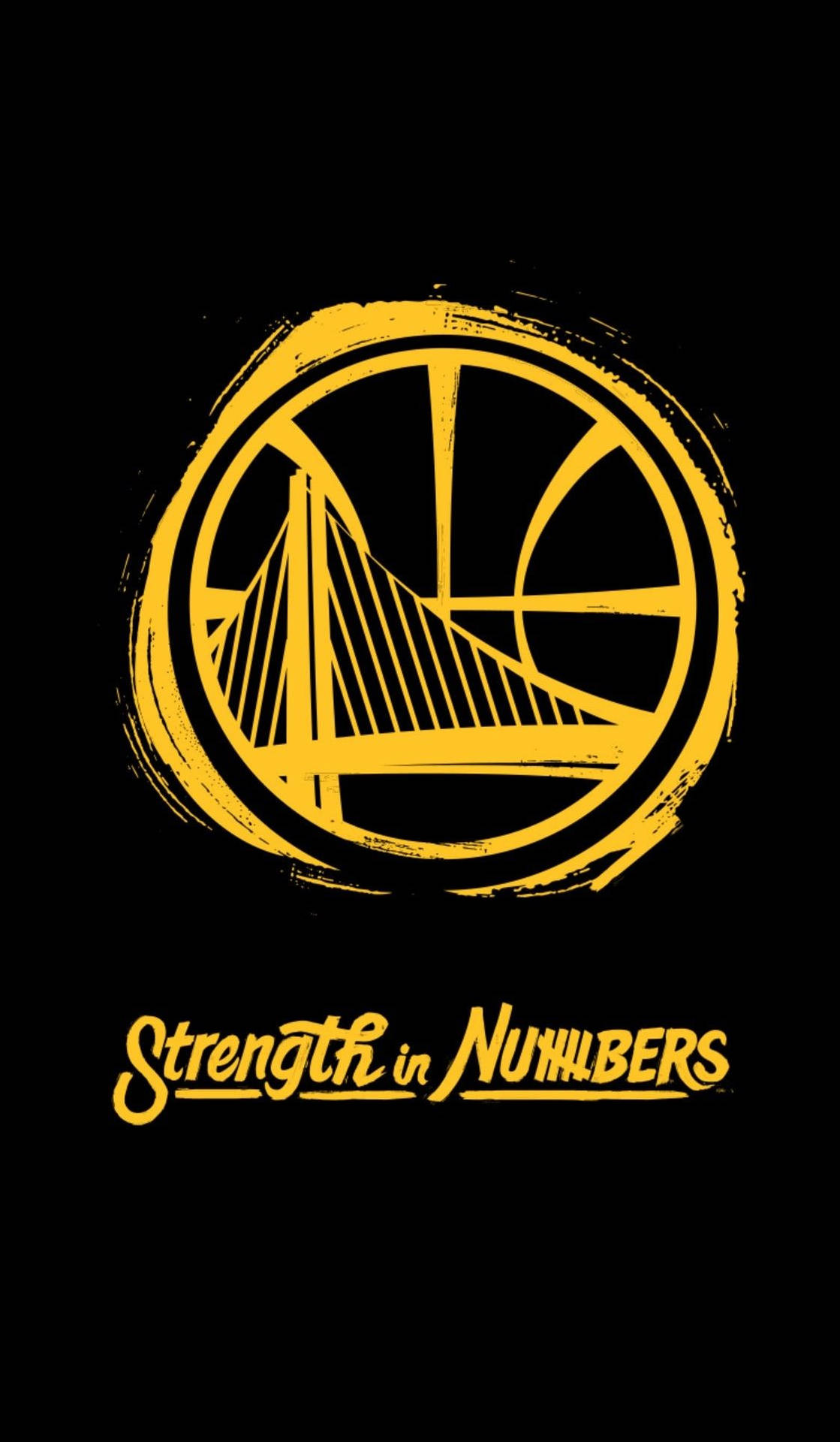 Golden State Warriors Yellow Logo Fanart Background