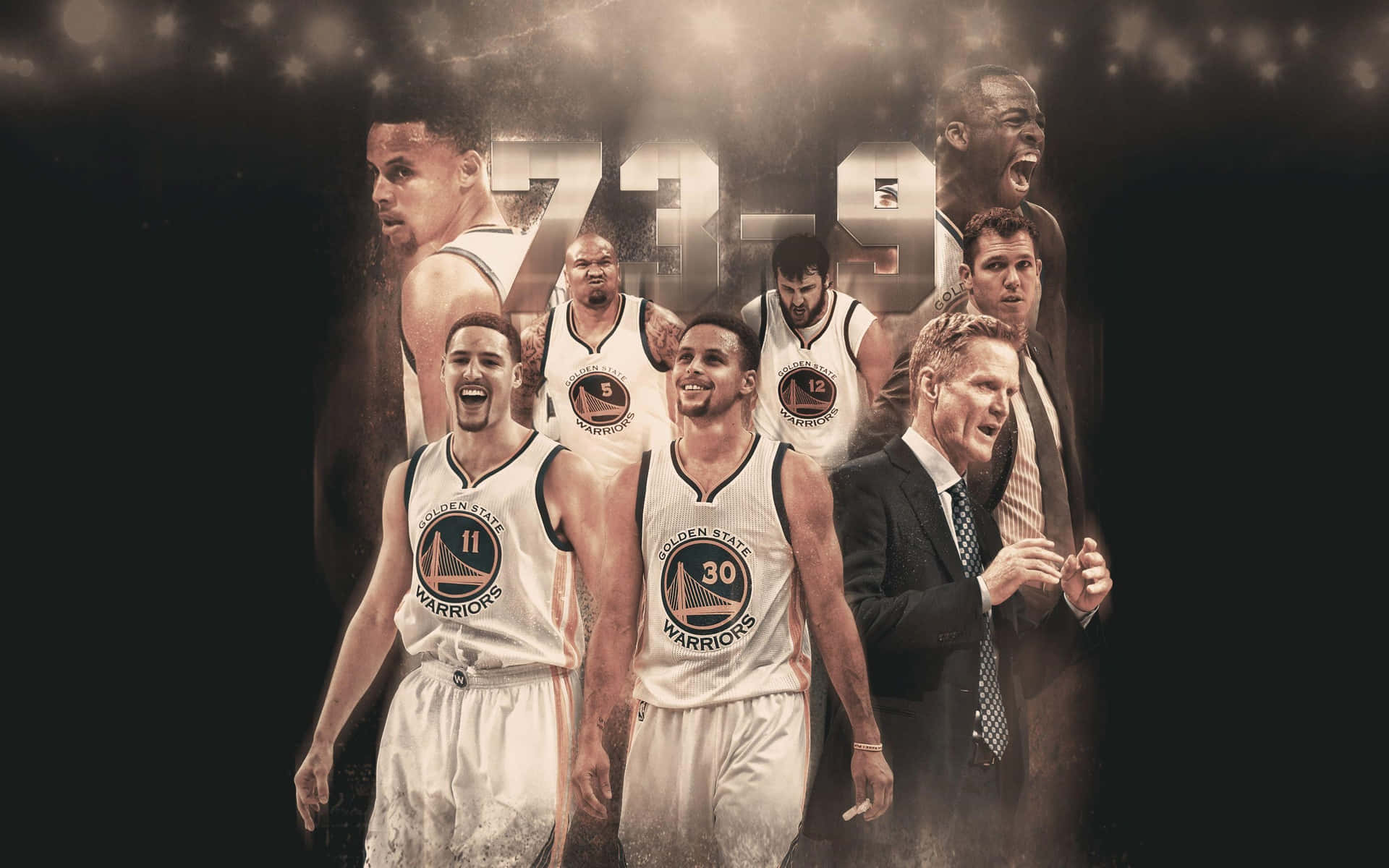 Golden State Warriors739 Record Celebration Background