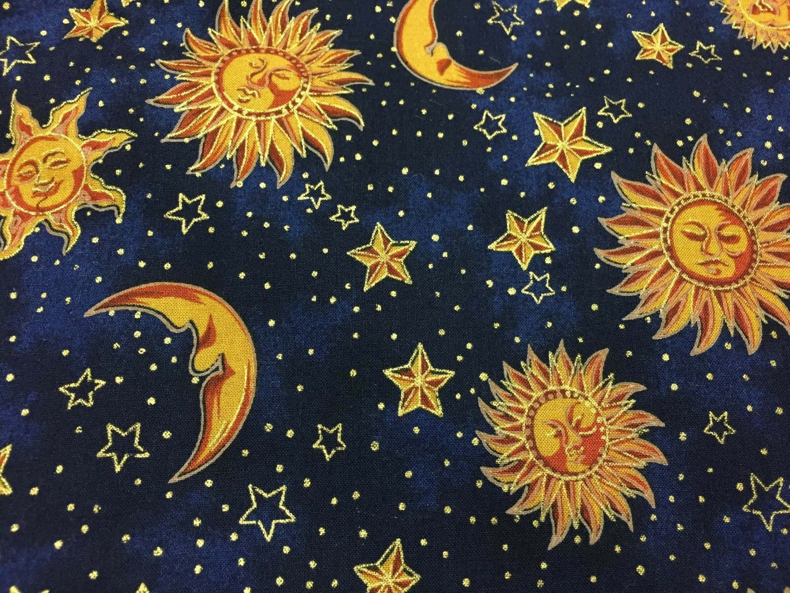 Golden Sun And Silver Moon Embracing The Sky Background