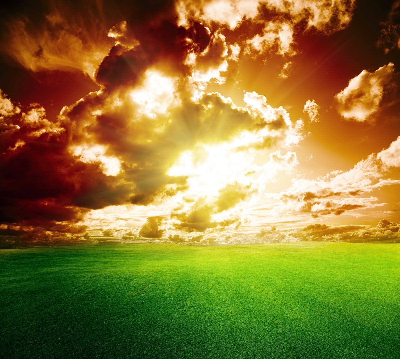 Golden Sunrise In The Sky Hd Background