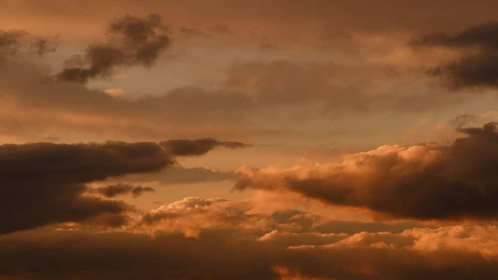 Golden Sunset Cloudscape Background
