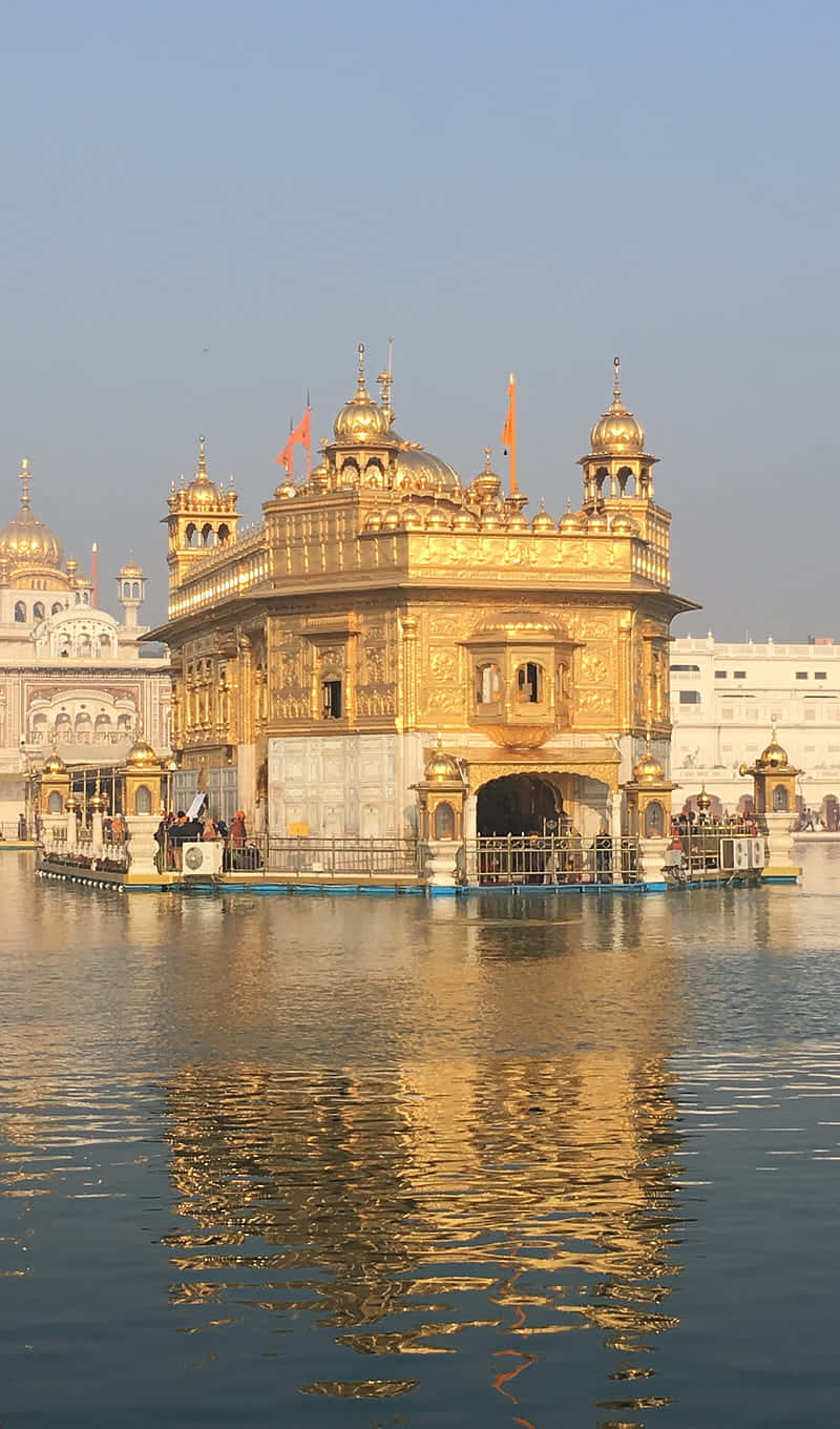 Golden Temple Back Facade Background