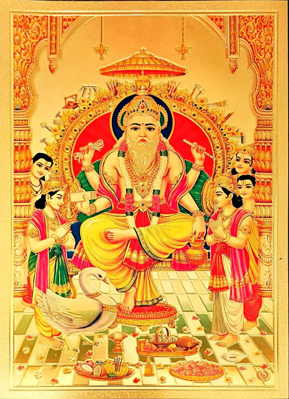 Golden Vishwakarma Artwork