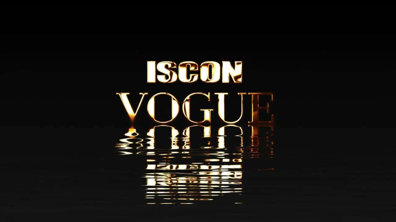 Golden Vogue Logo Reflection Background