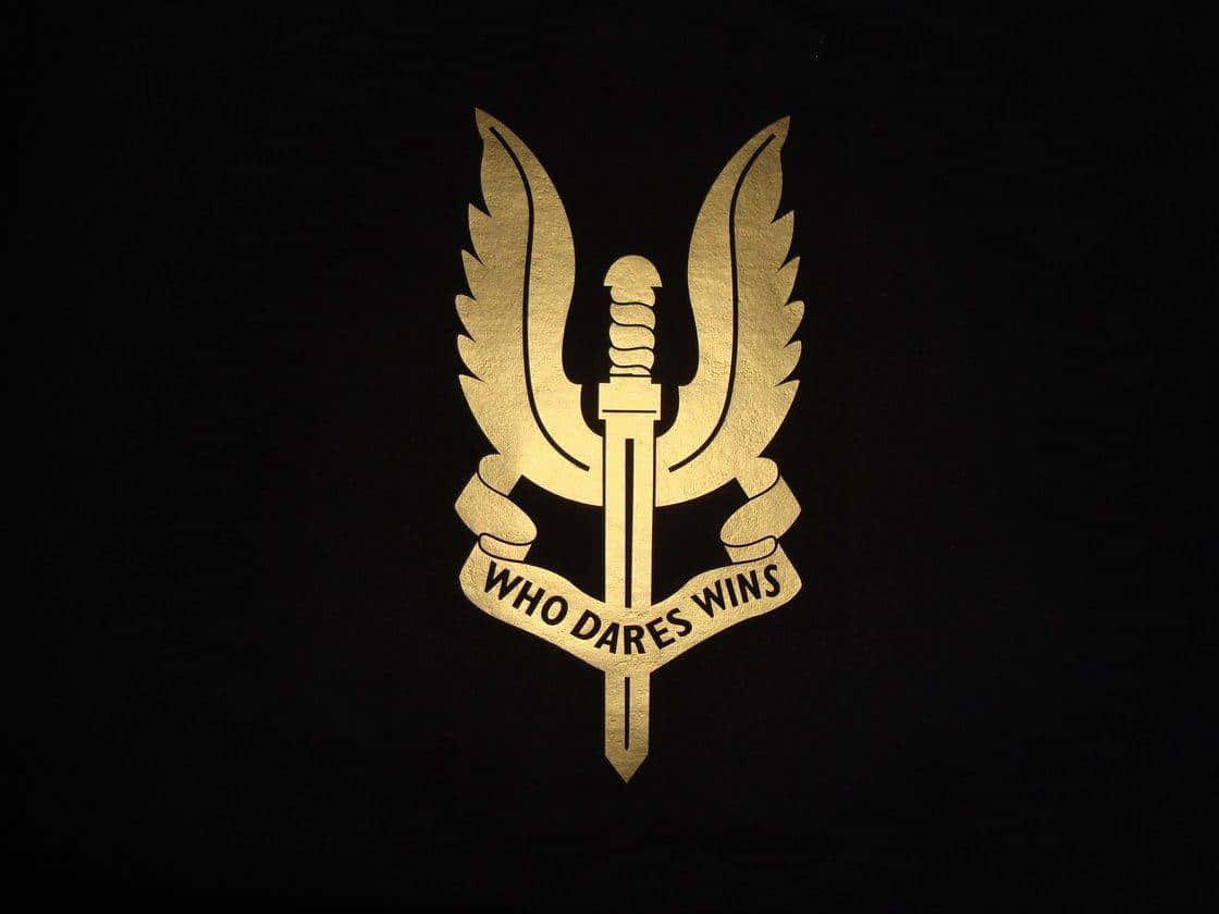 Golden Winged Sword Badge Background