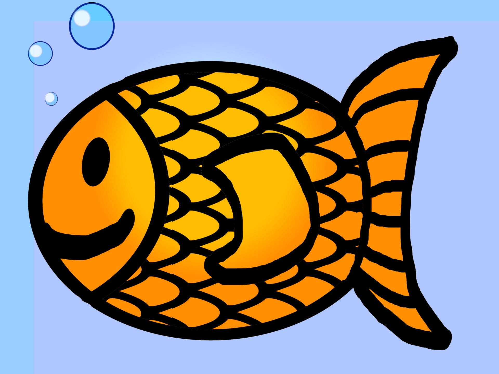 Goldfish Digital Drawing Background