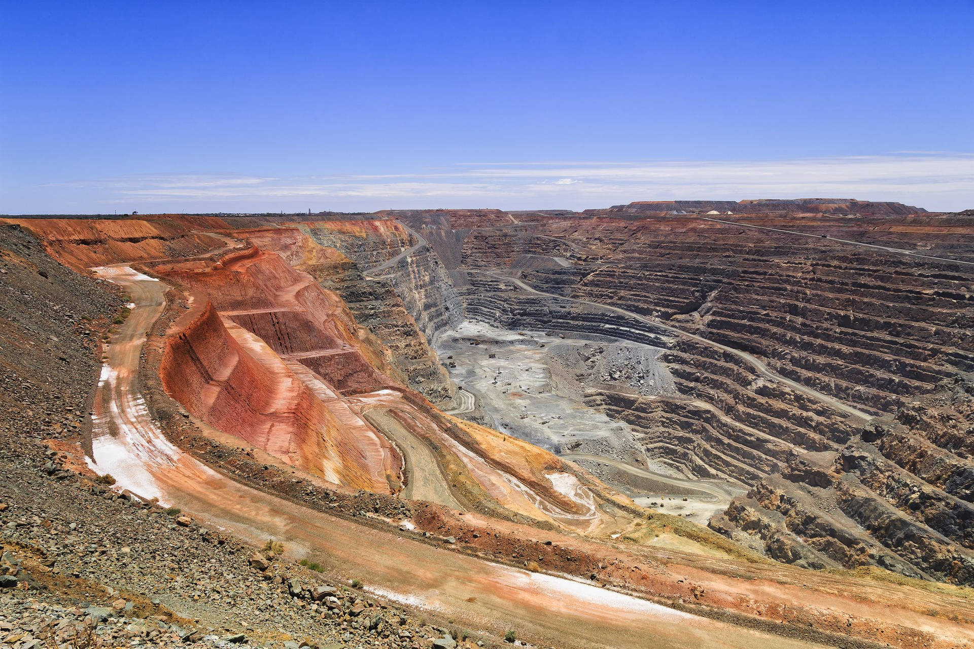 Goldmines In Super Pit Lookout, Australia Background