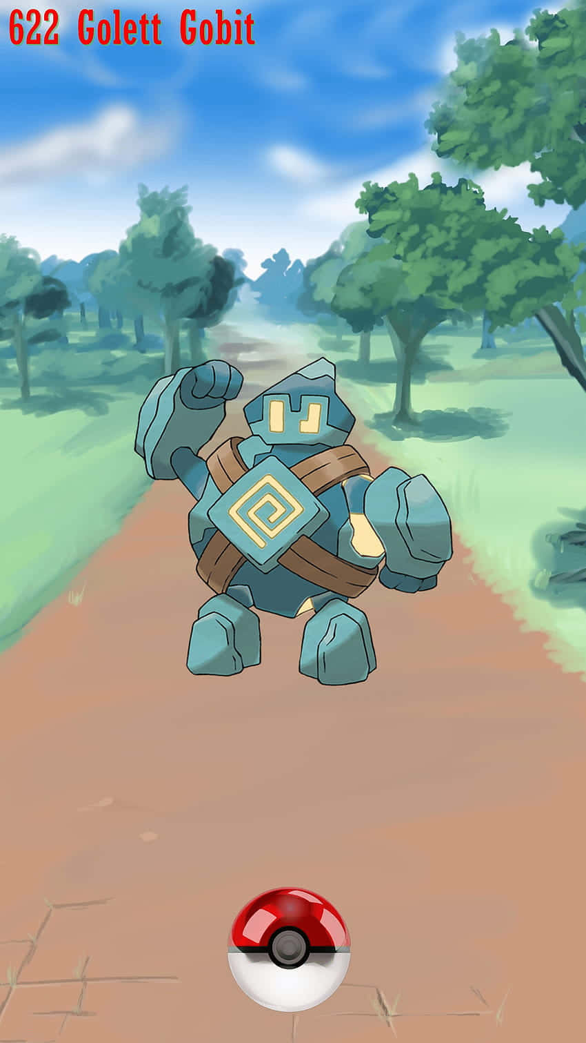 Golett In The Forest Background