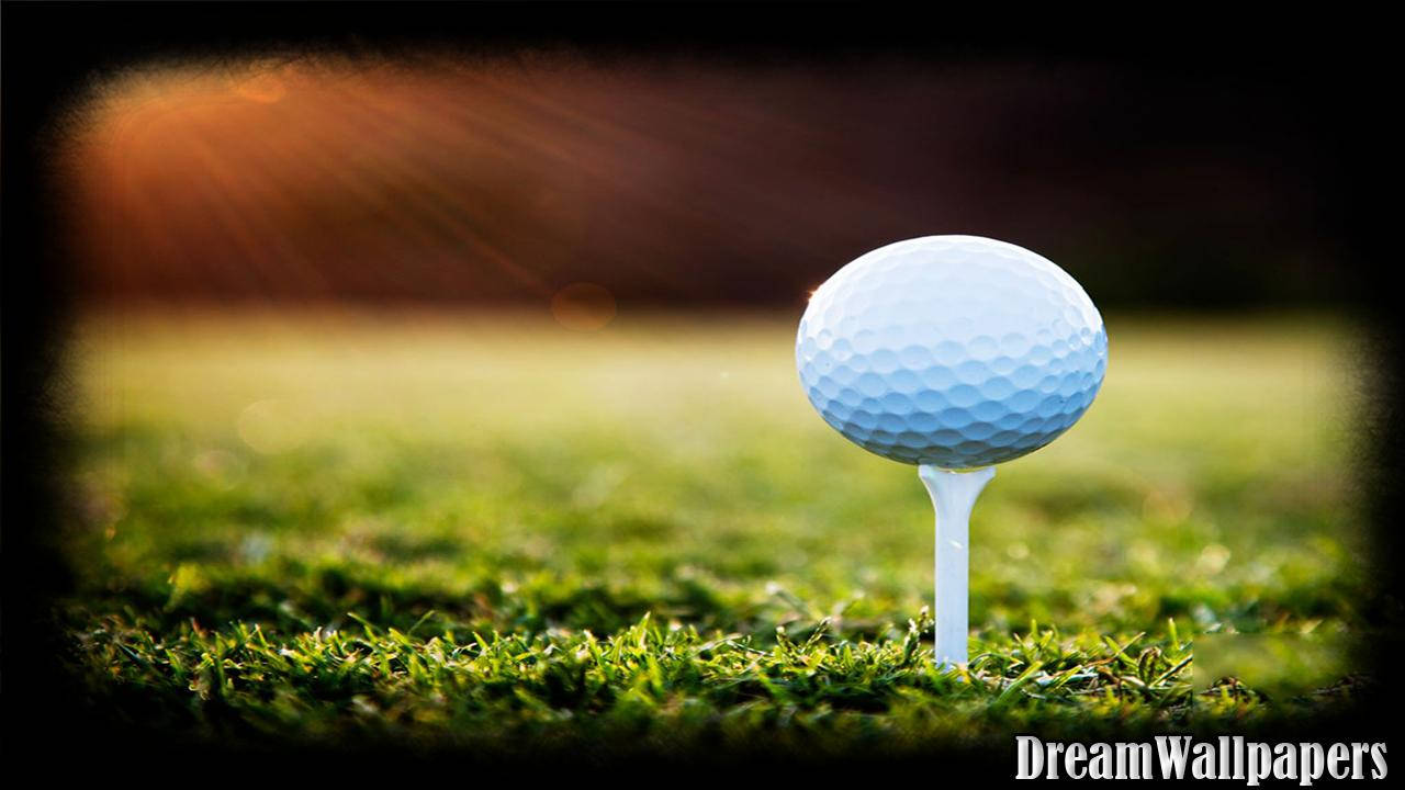 Golf Ball On A Tee Background