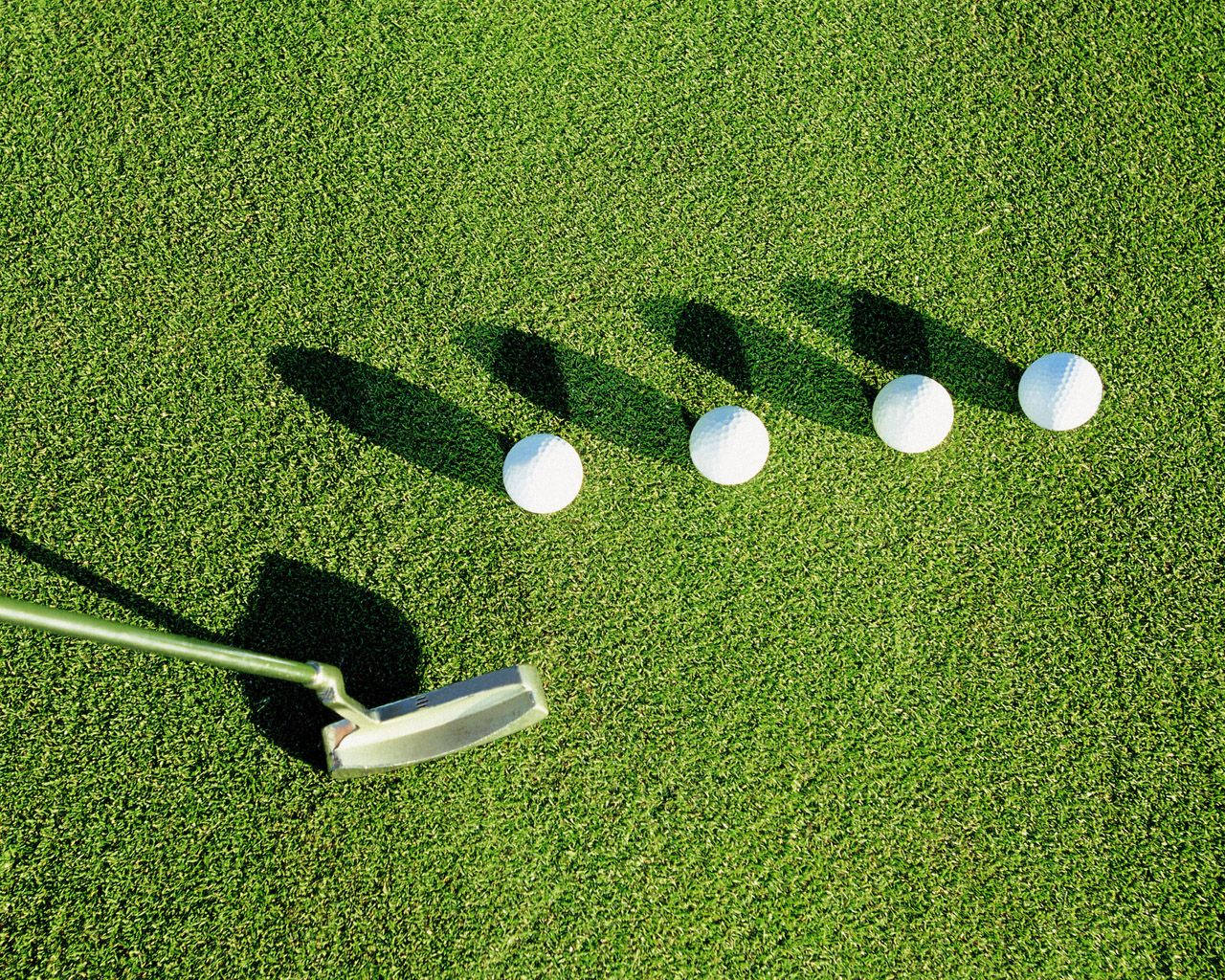 Golf Balls Shadow Golfing Desktop Background