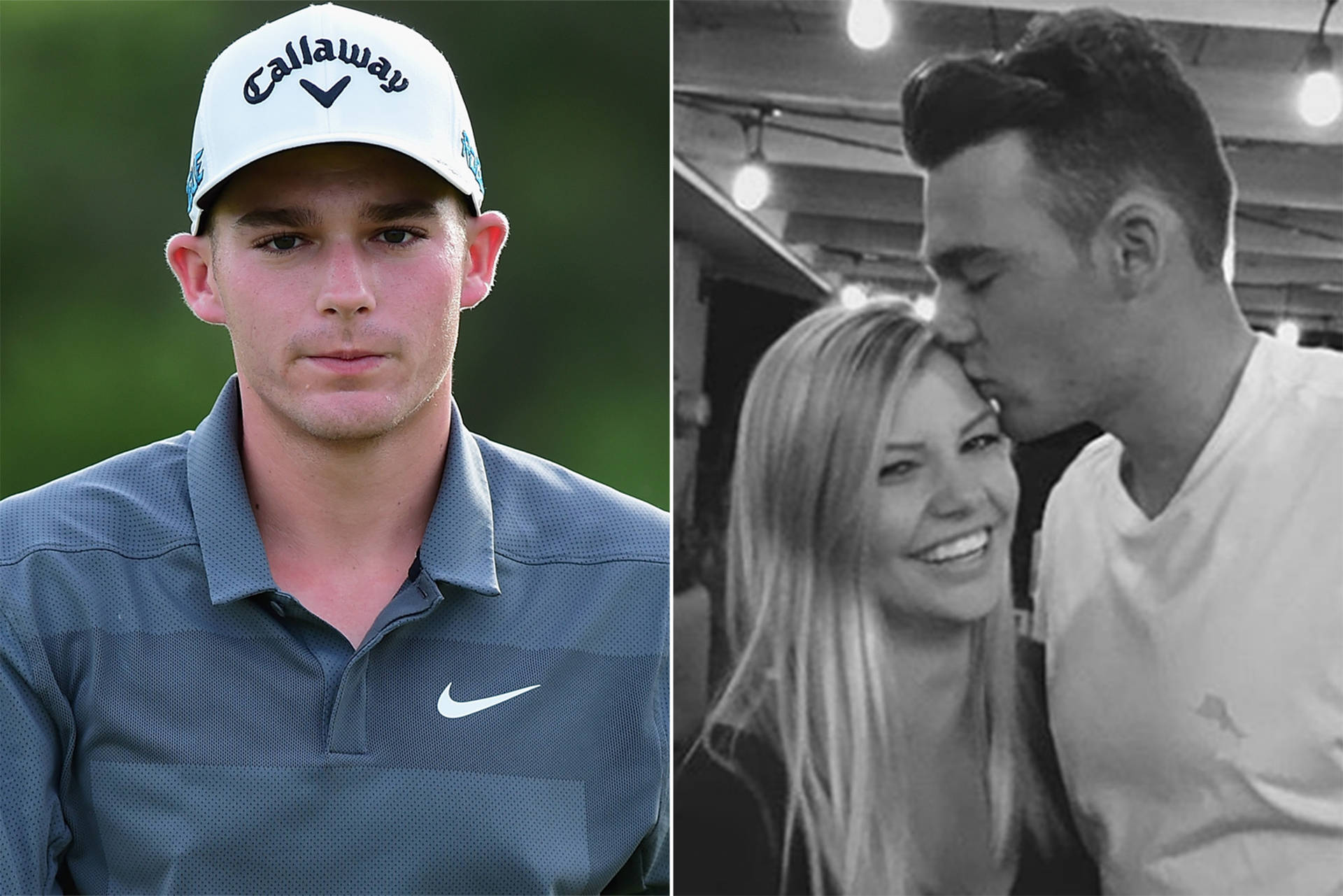 Golf Pro Aaron Wise Celebrating With His Girlfriend Background