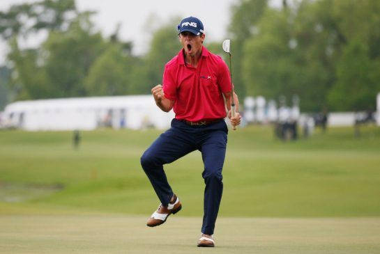 Golfer Billy Horschel In Action At A Tournament