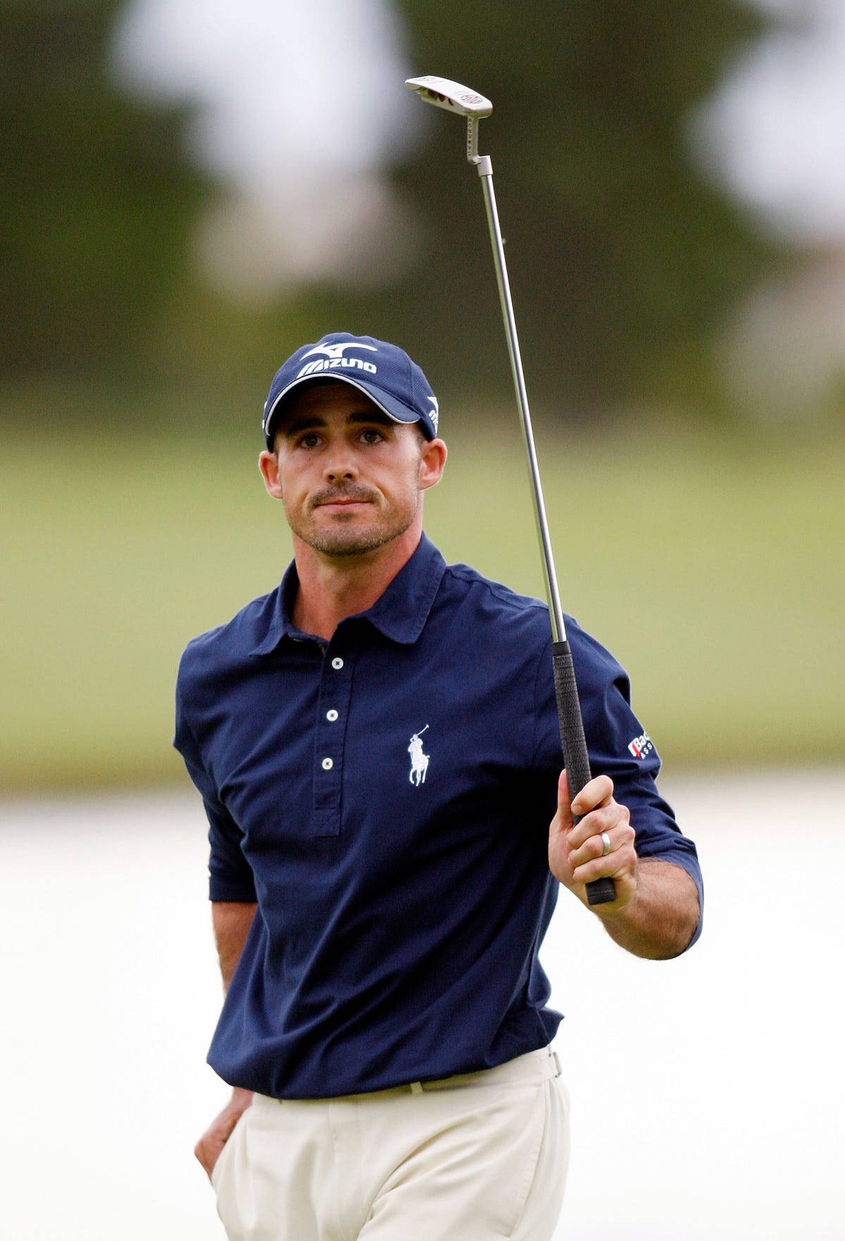 Golfer Jonathan Byrd In Blue Background