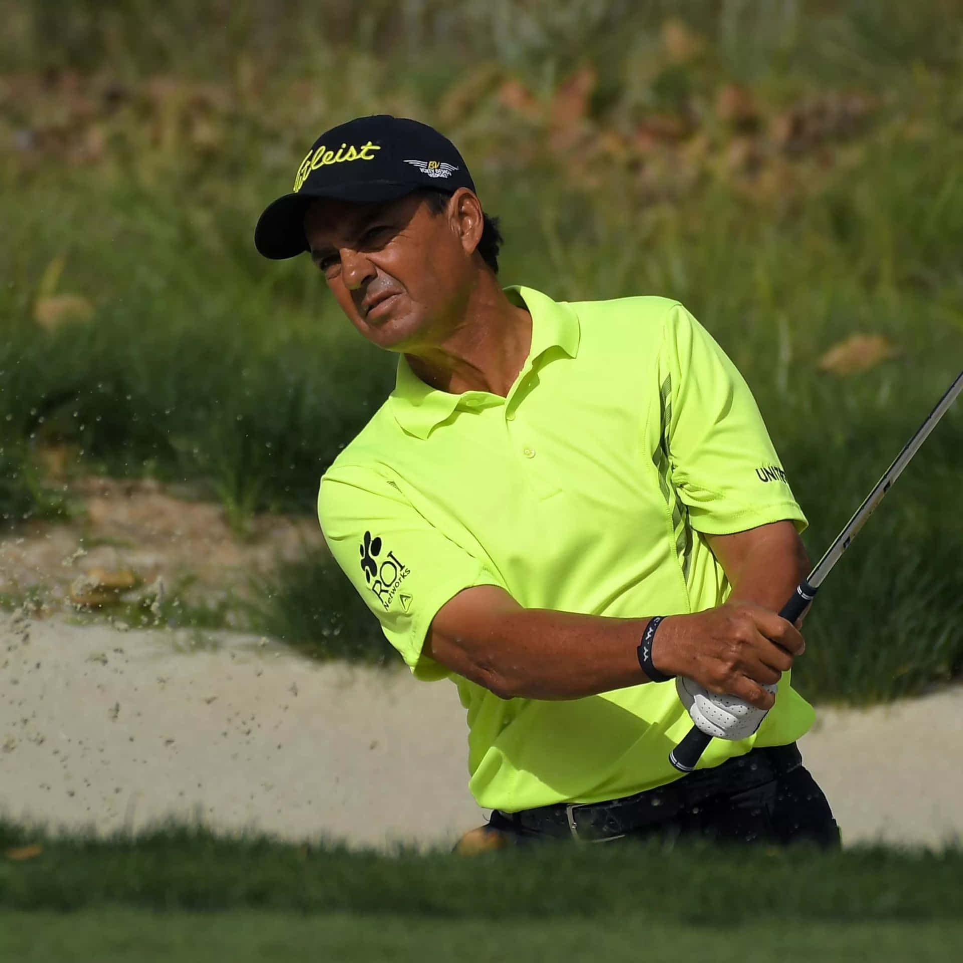 Golfer Sand Bunker Shot Background