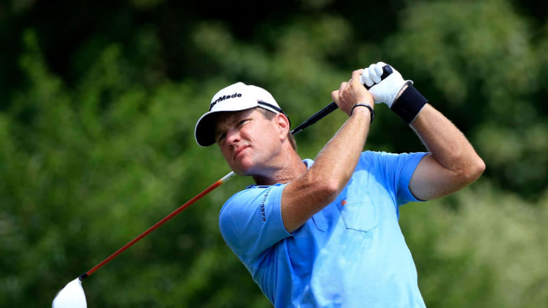 Golfer Scott Verplank Looking Afar Background