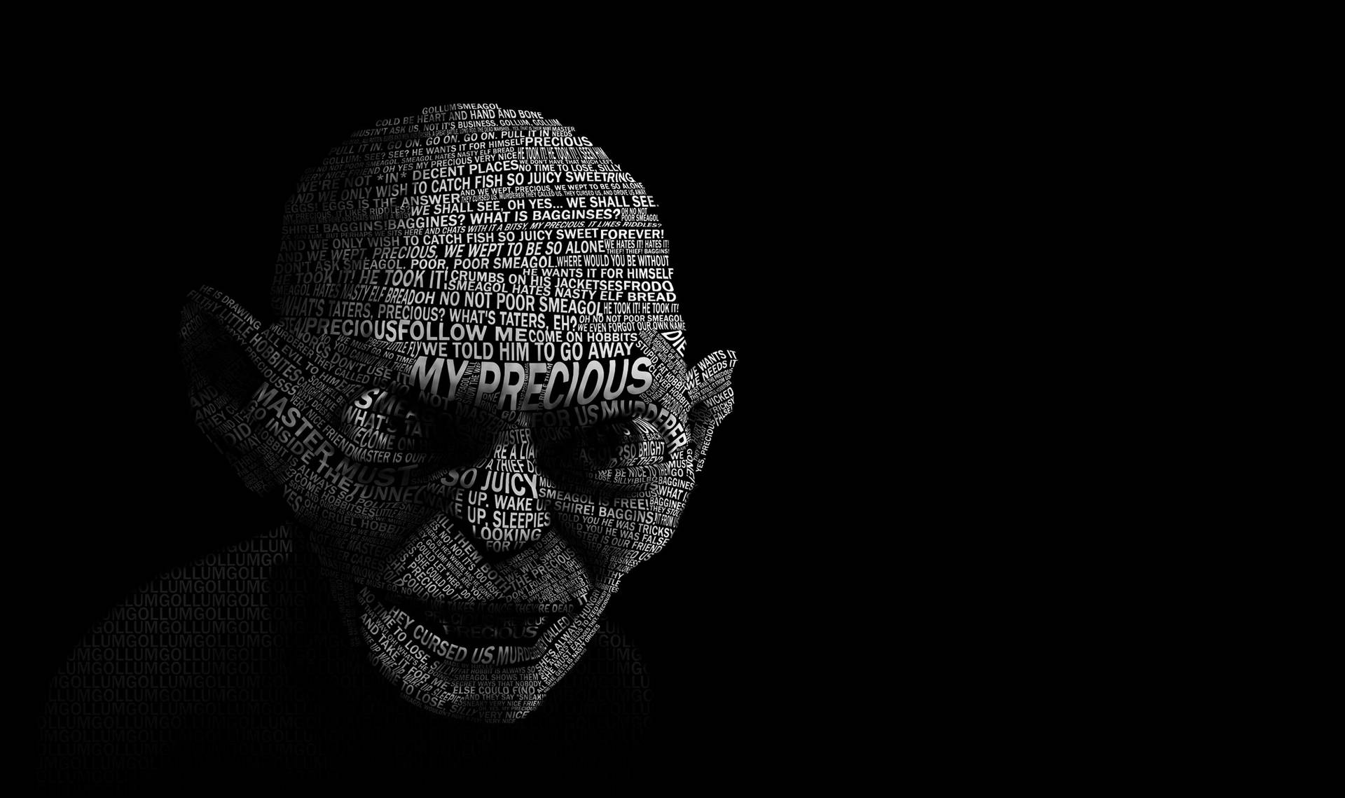 Gollum My Precious Tag Cloud Background