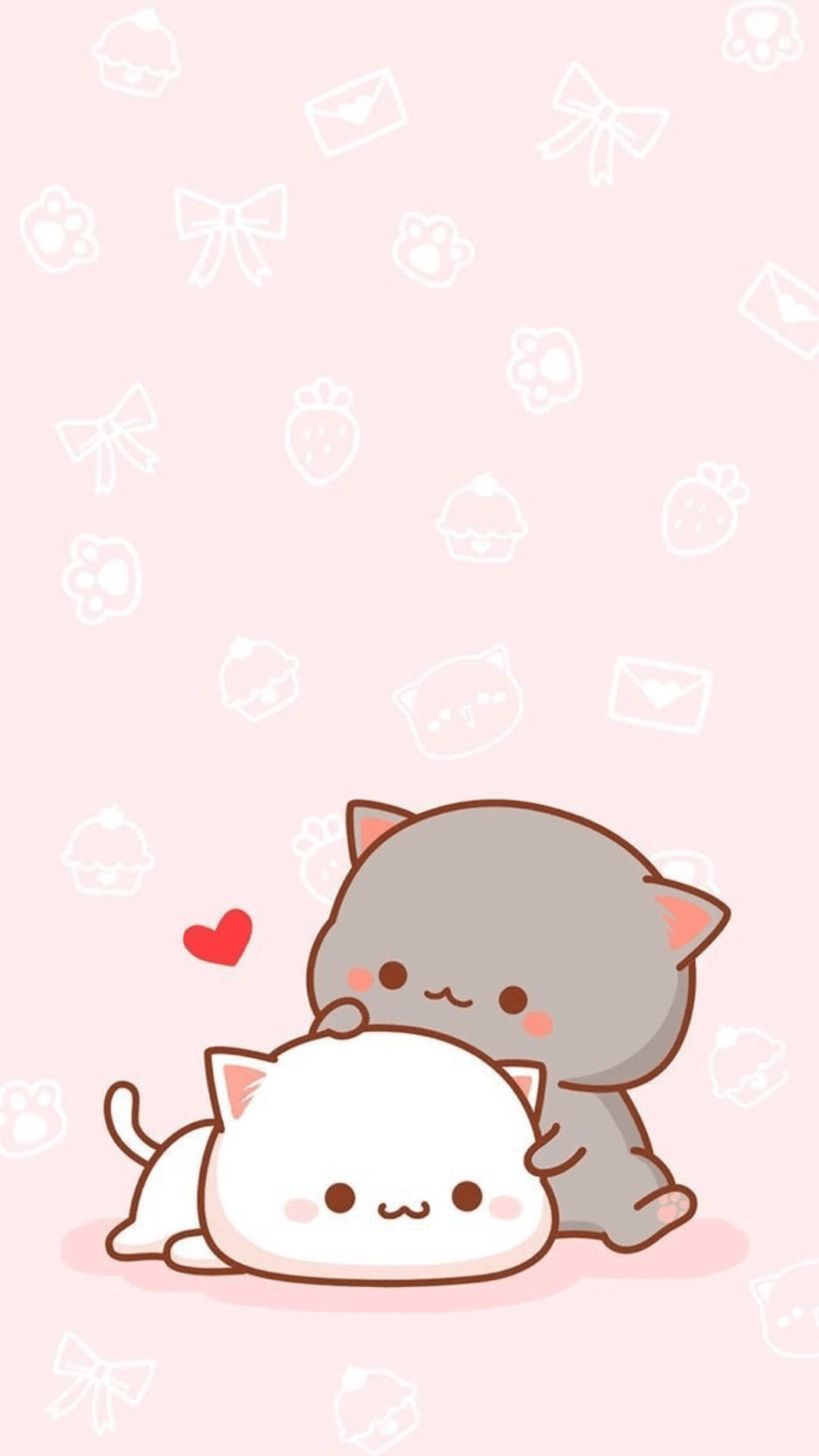 Goma And Peach Cats Kawaii Ipad Background