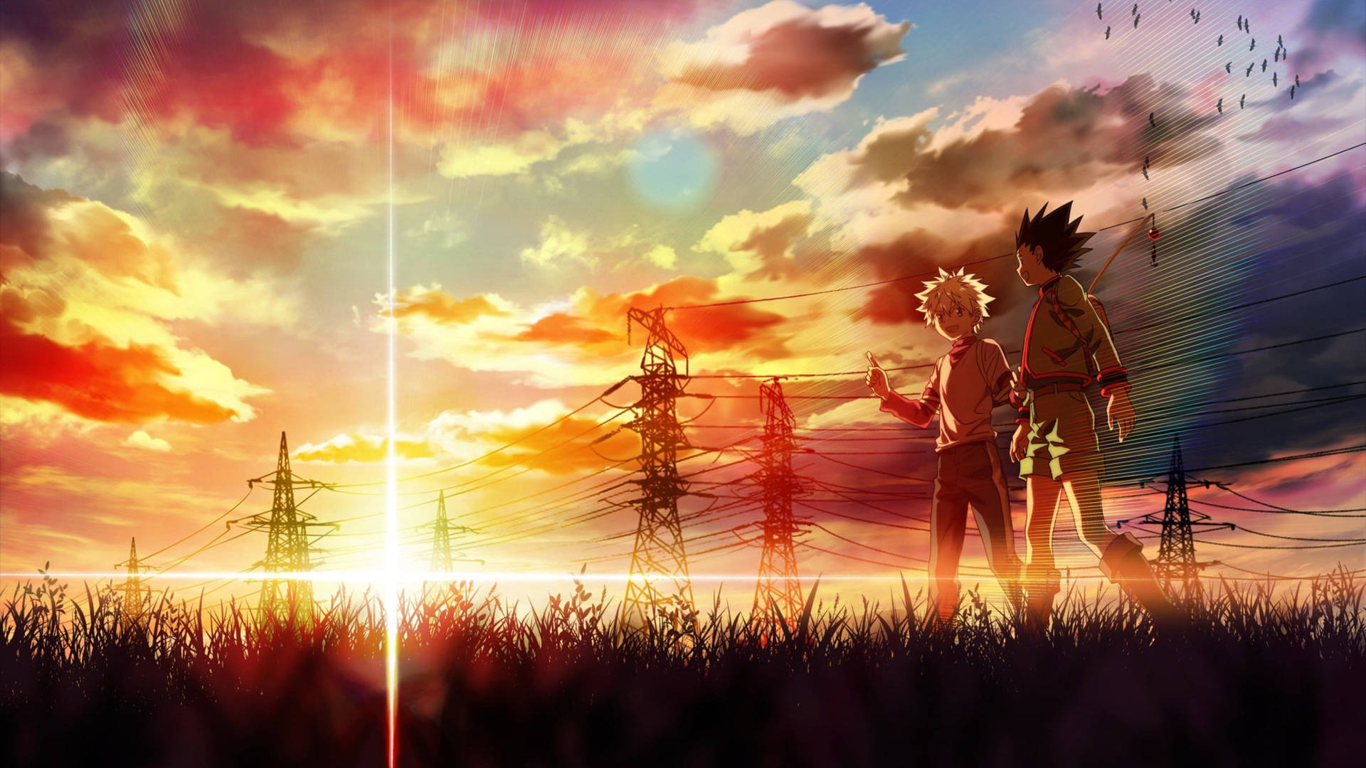 Gon And Killua At Sunset