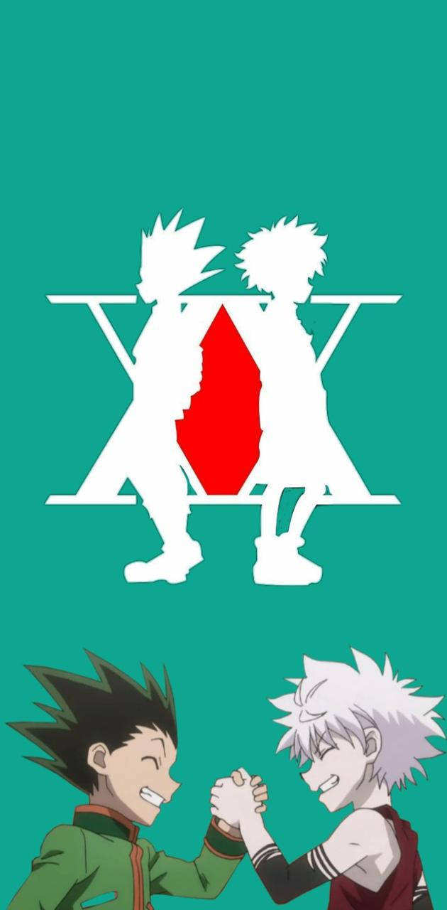 Gon And Killua Handshake From Hunter X Hunter Iphone Background