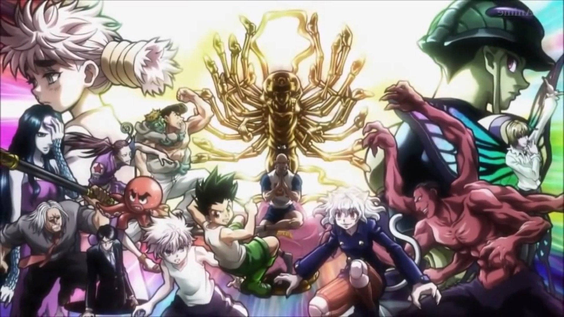 Gon And Killua Join Forces Against A Nen-empowered Opponent In Hunter X Hunter 4k Background