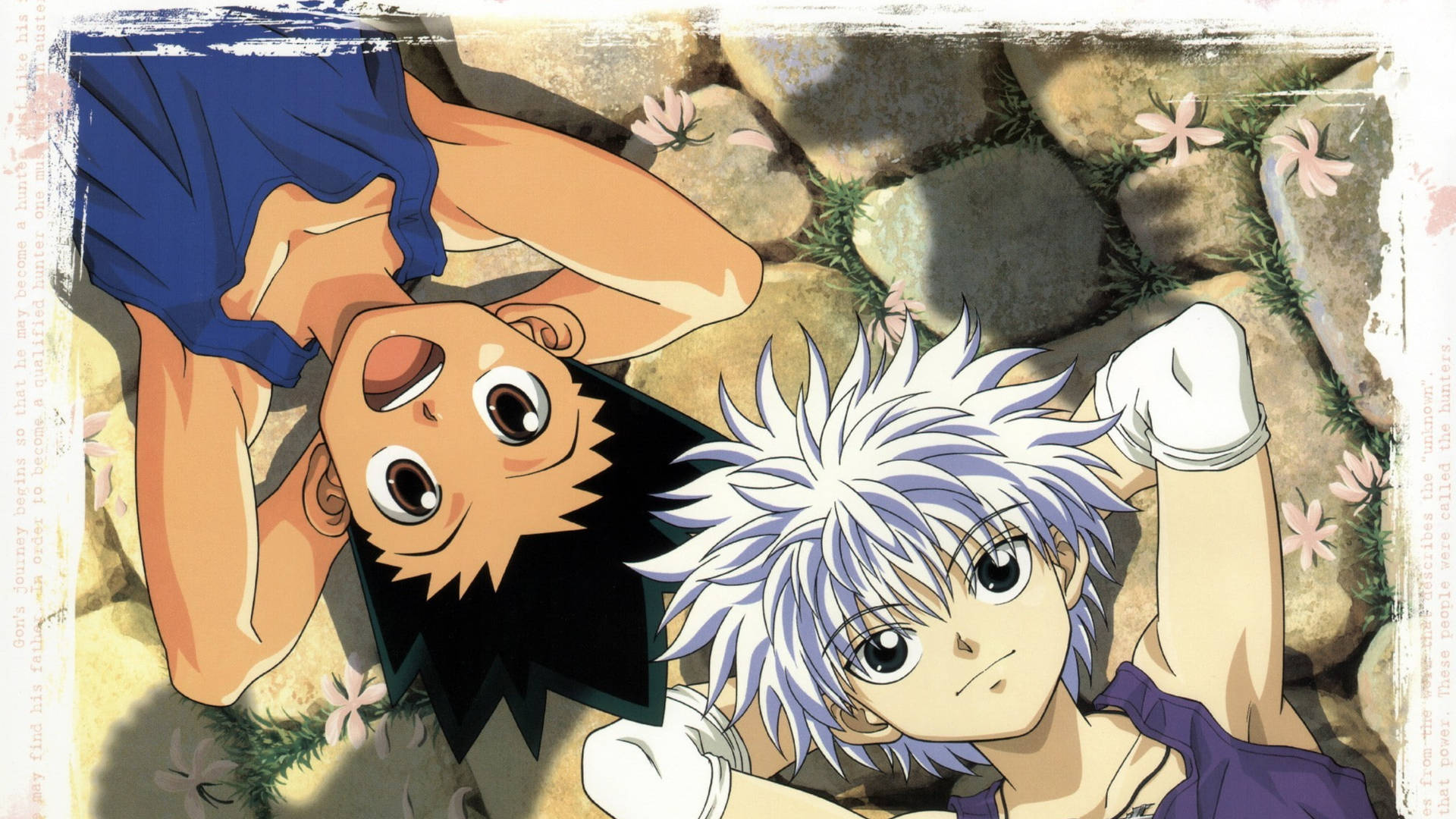 Gon And Killua Laying Down Background