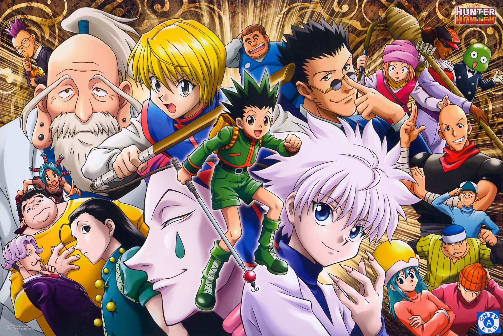 Gon And Killua Reunite In Hunter X Hunter Minimalist Art Background