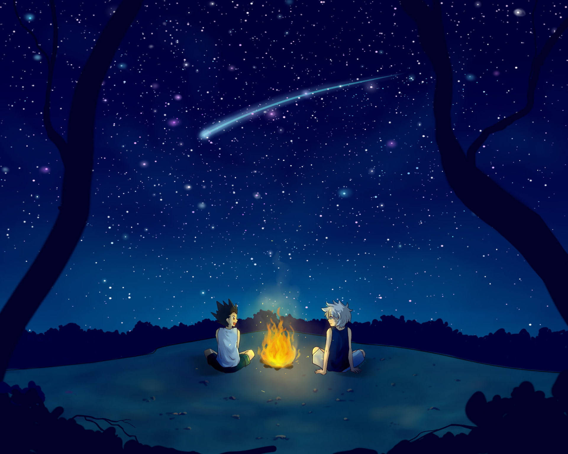 Gon And Killua Shooting Star Background