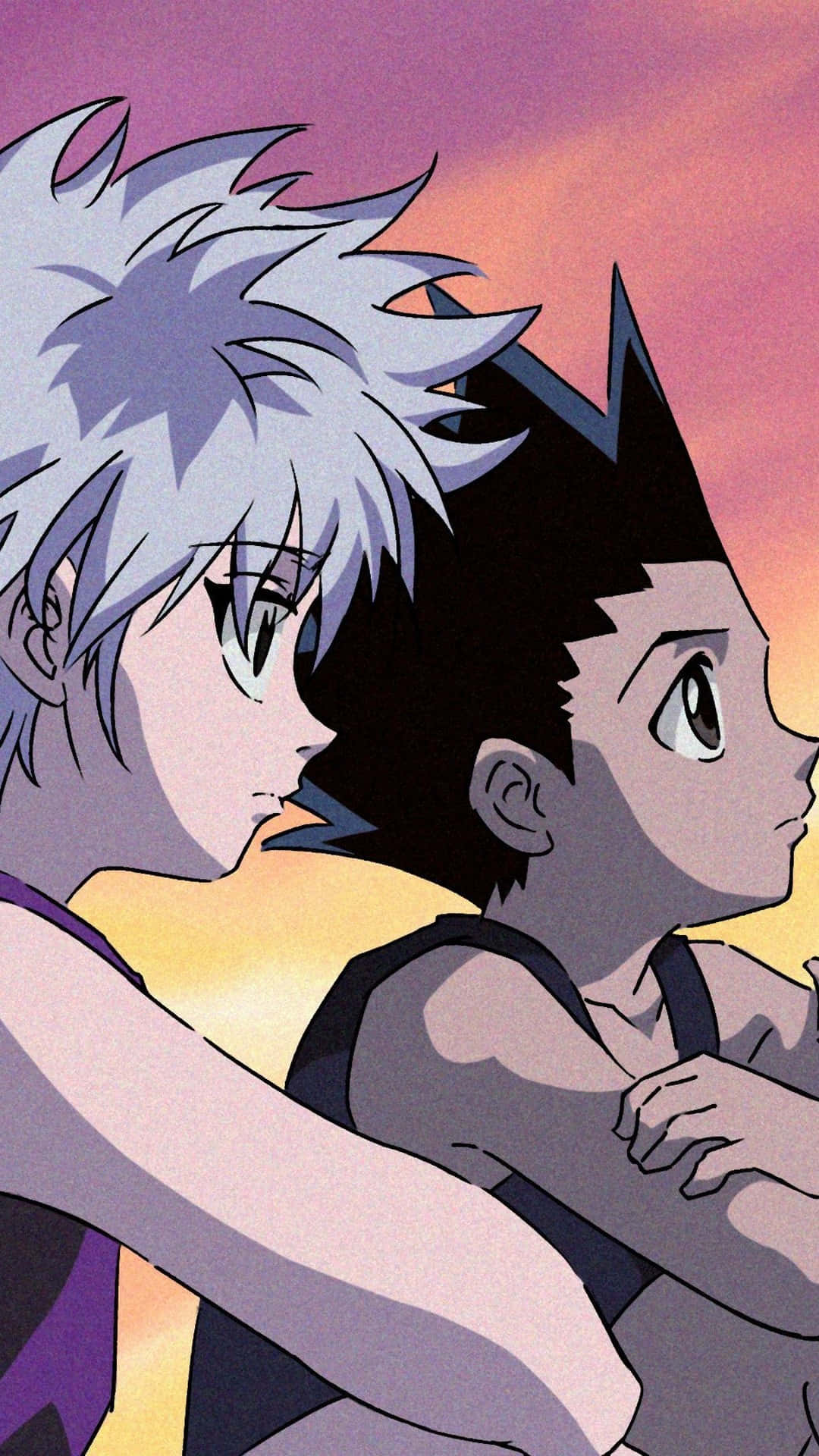 Gon And Killua Staring Phone Background