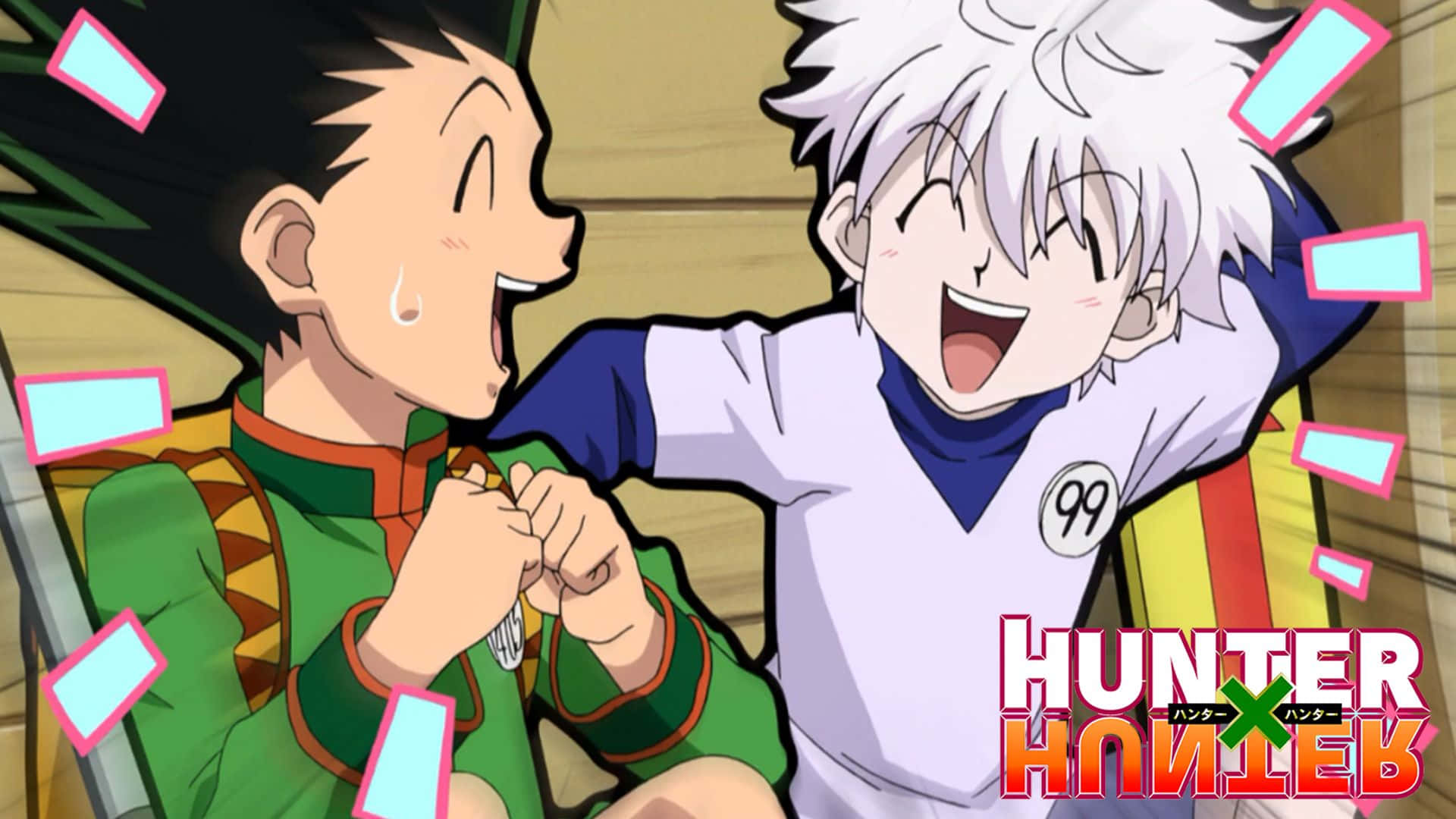 Gon Freecss And Killua Zoldyck Are A Team Of Inspirational Young Heroes Background