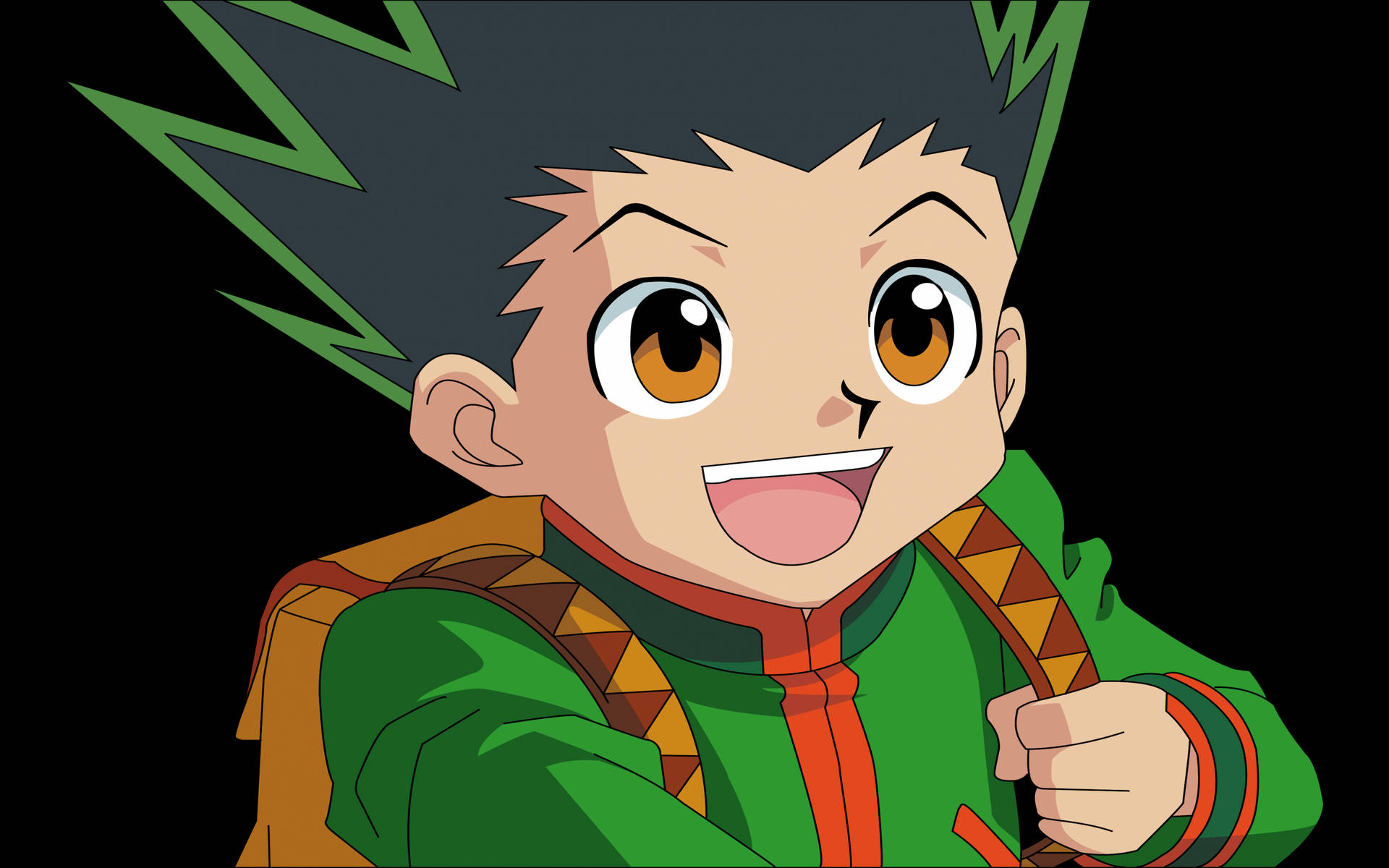 Gon Freecss Backpack Happy Background