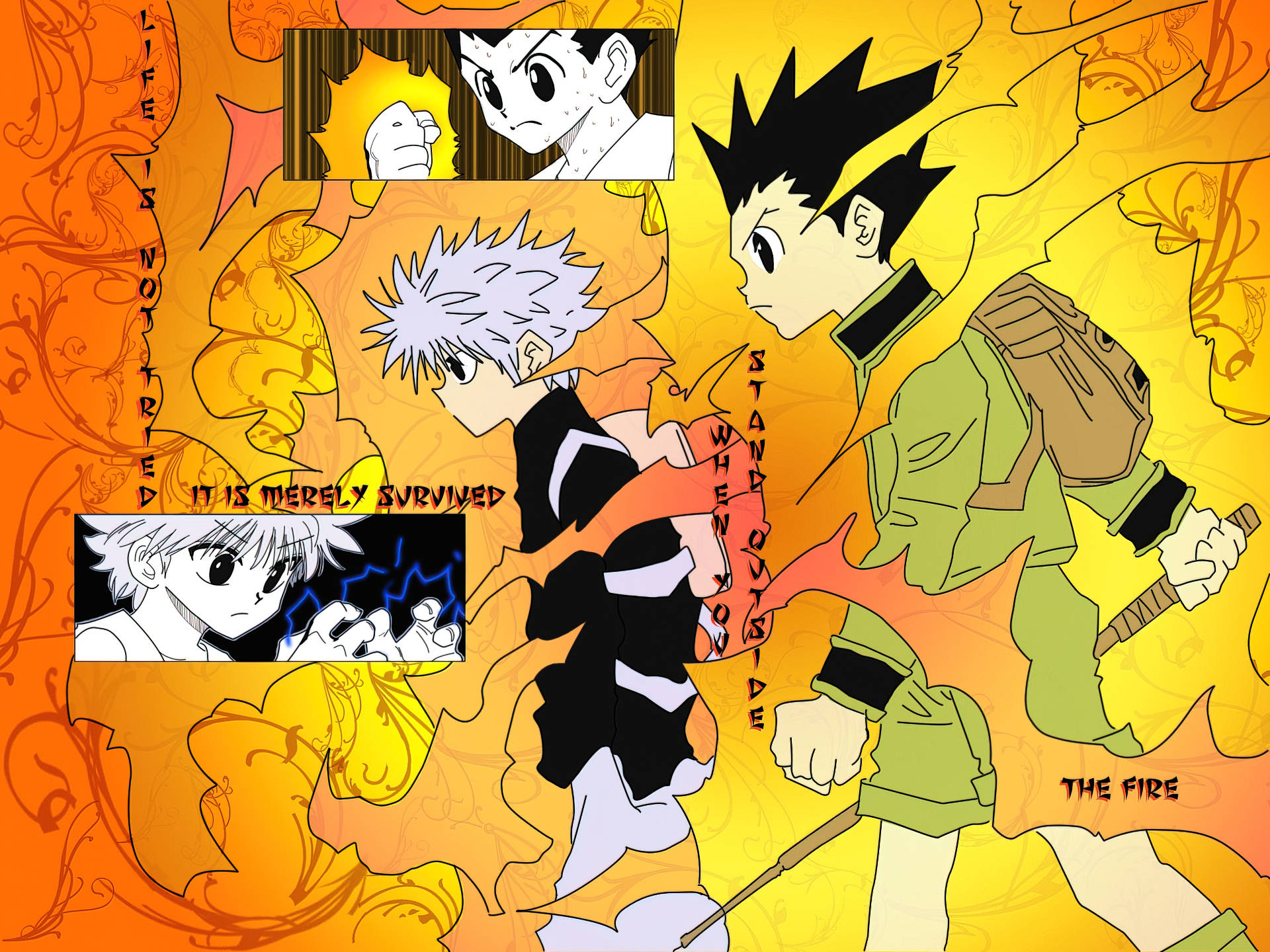 Gon Freecss Killua 2d Style Background