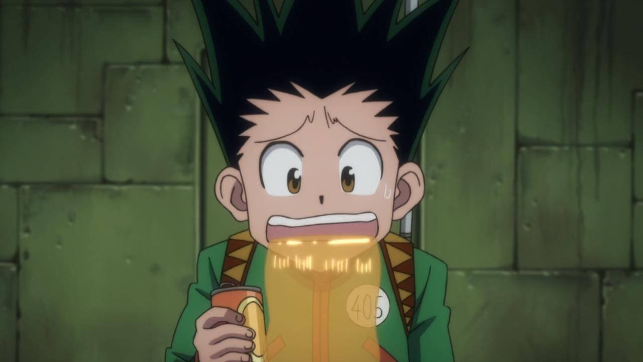 Gon Freecss Puking Drink Background