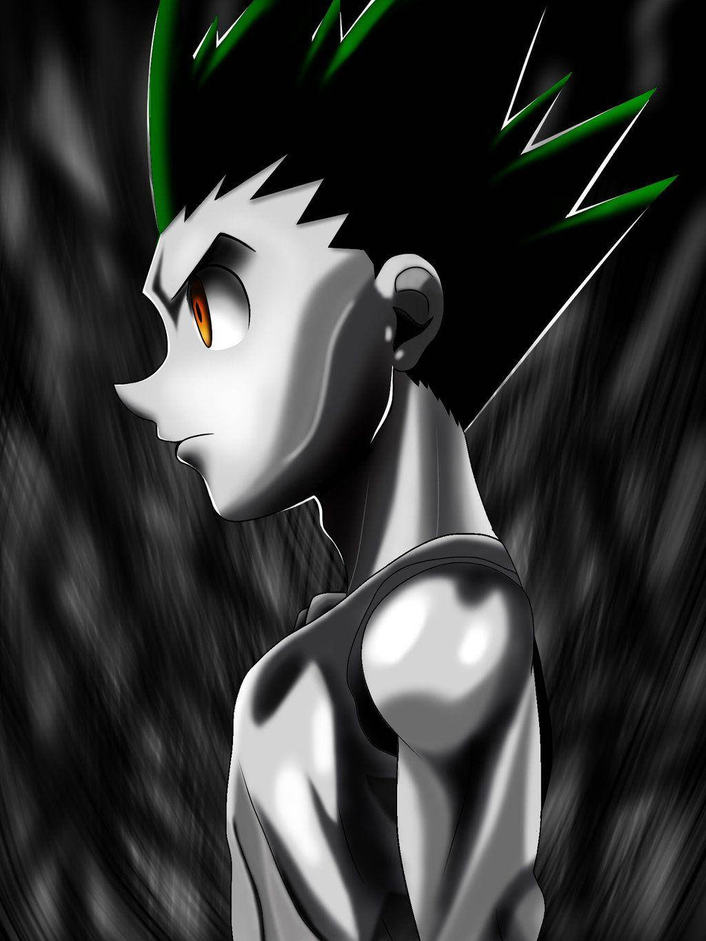 Gon Freecss Side Spiky Hair Background