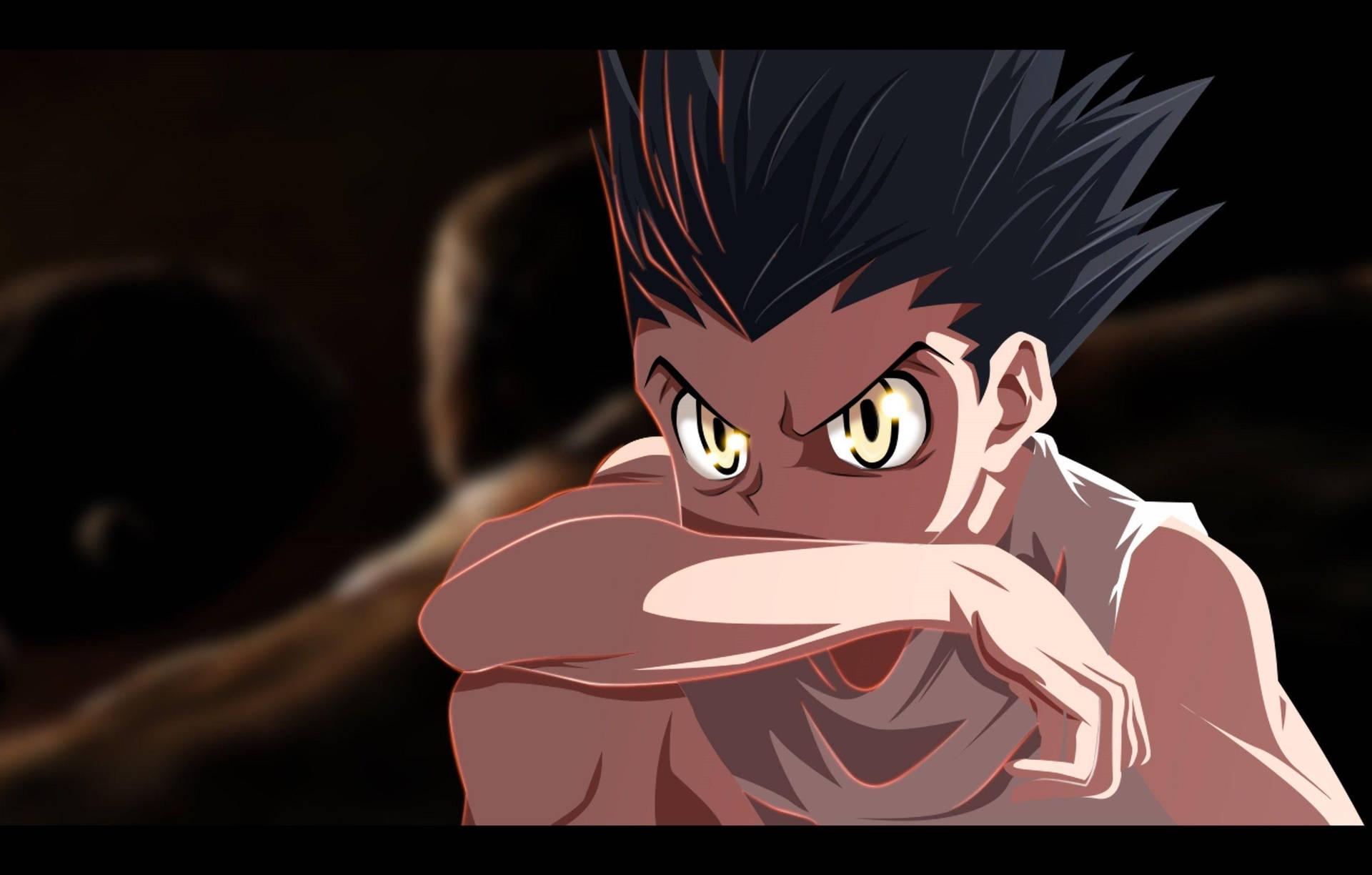 Gon Freecss Squat Red Outline