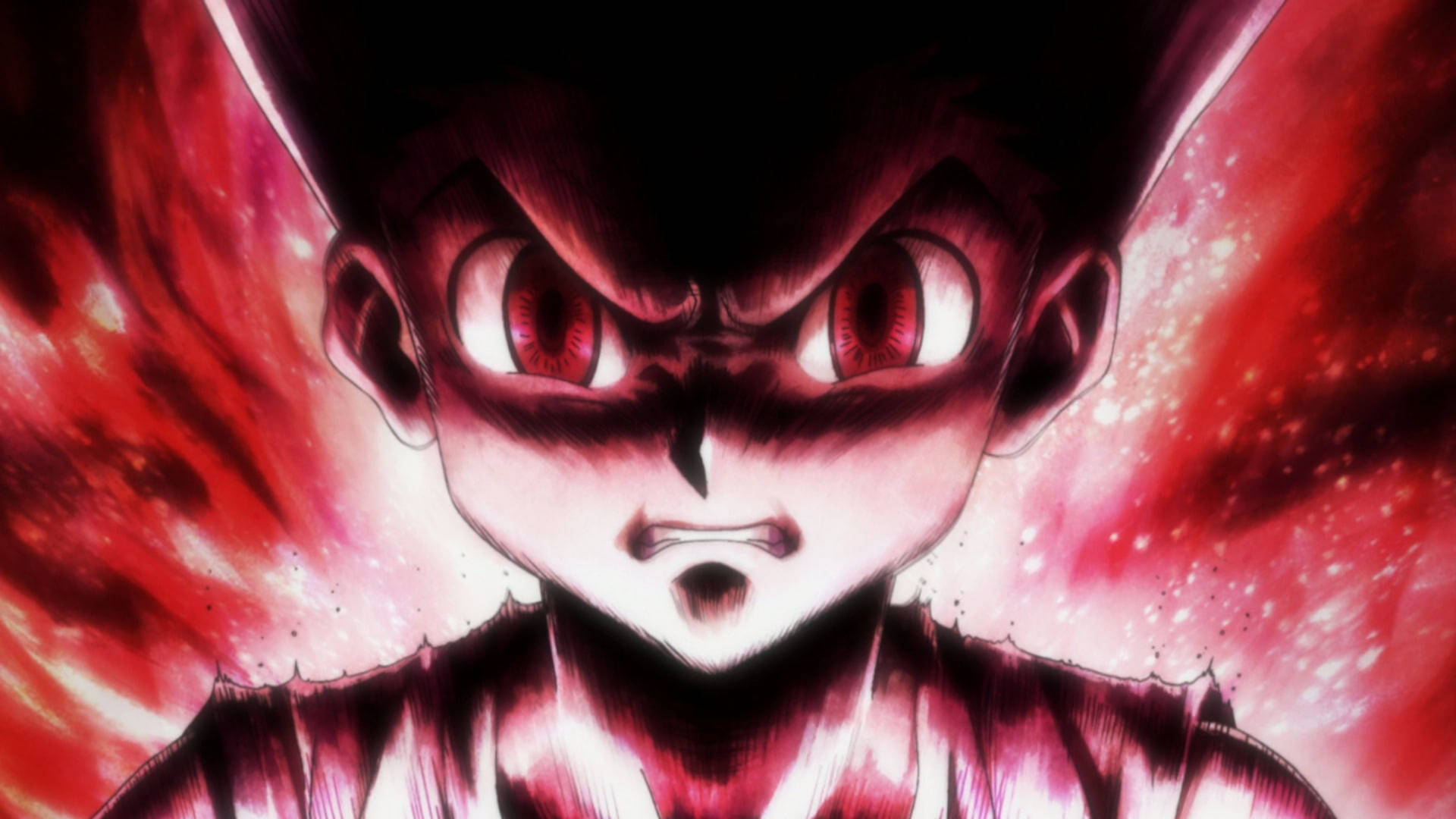 Gon Red Aesthetic Art Background