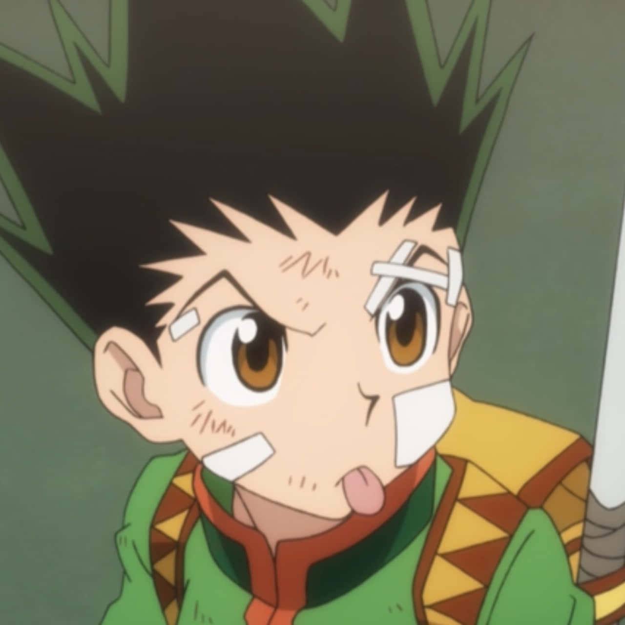 Gon Sticking Tongue Out Hxh Pfp Background