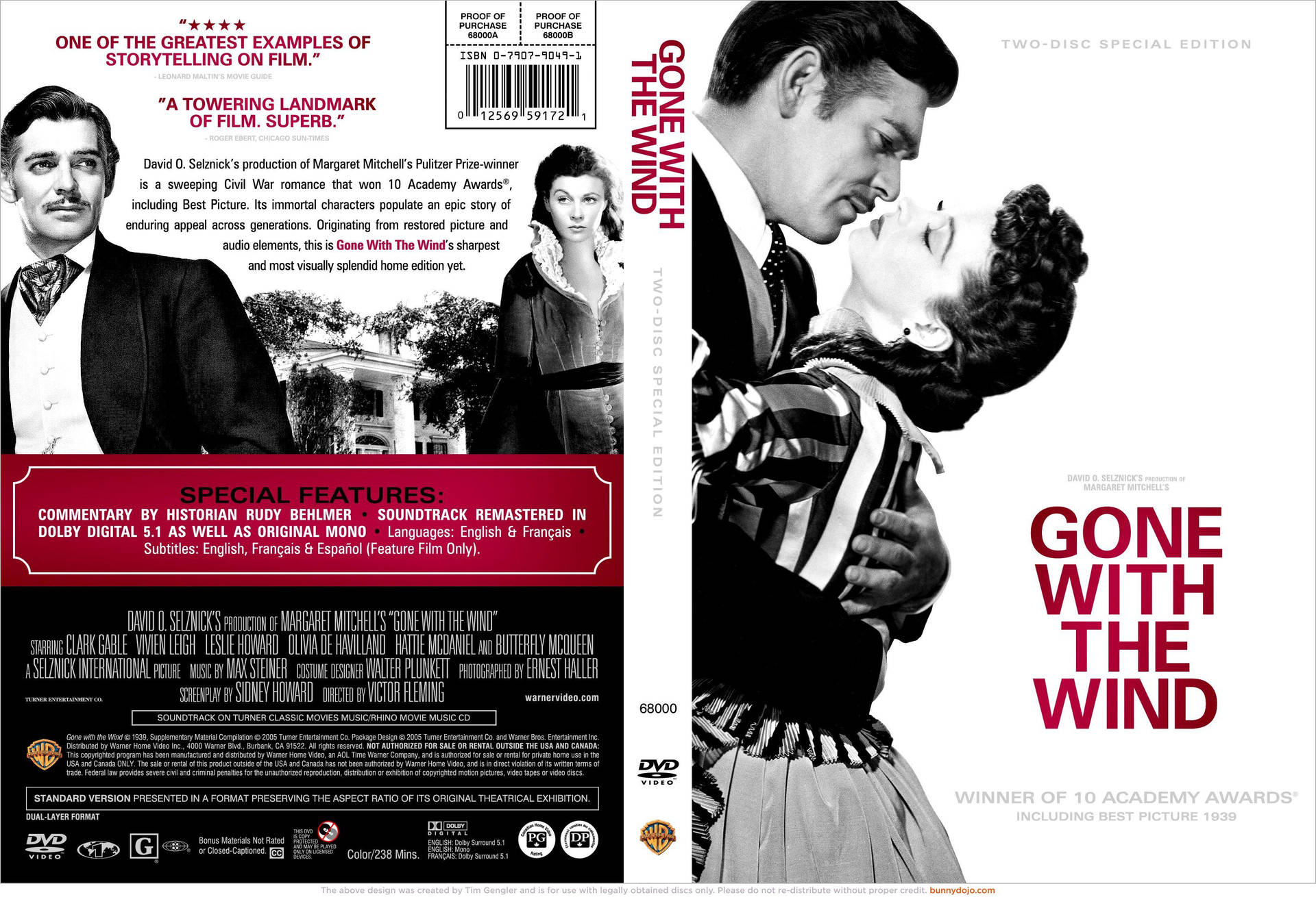 Gone With The Wind Dvd Release Cover Background