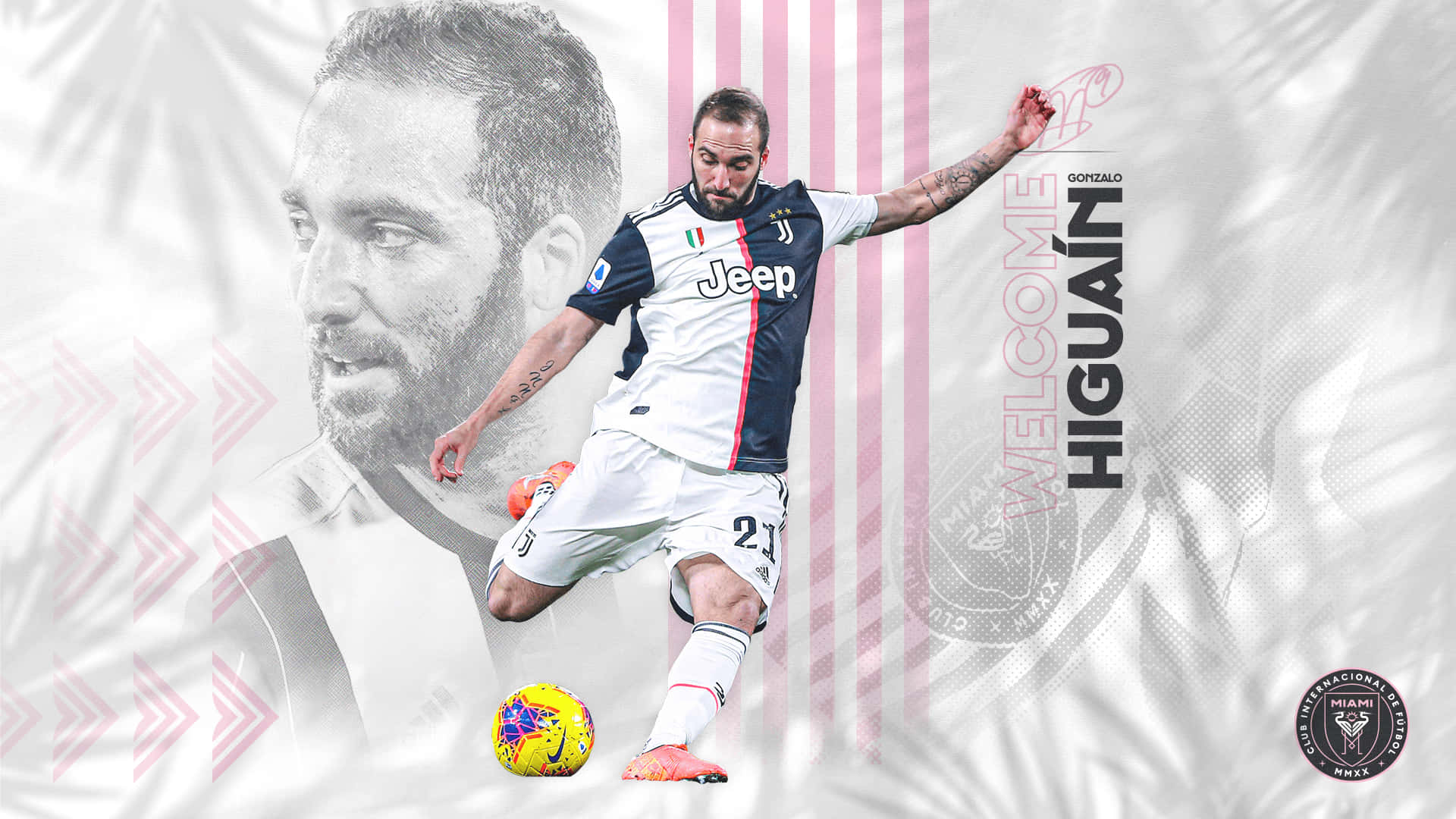 Gonzalo Higuain Juventus Kick Fan Art