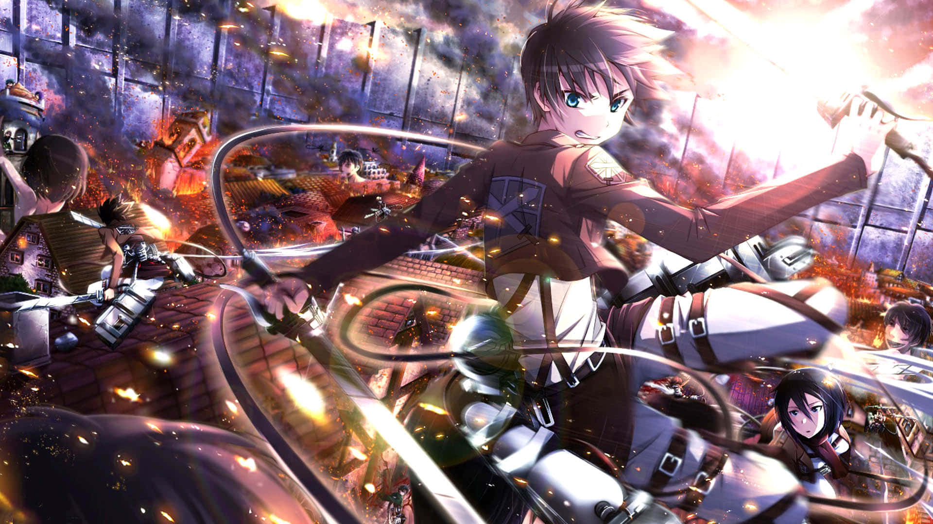 Good Anime Attack On Titan Eren Jaeger Background