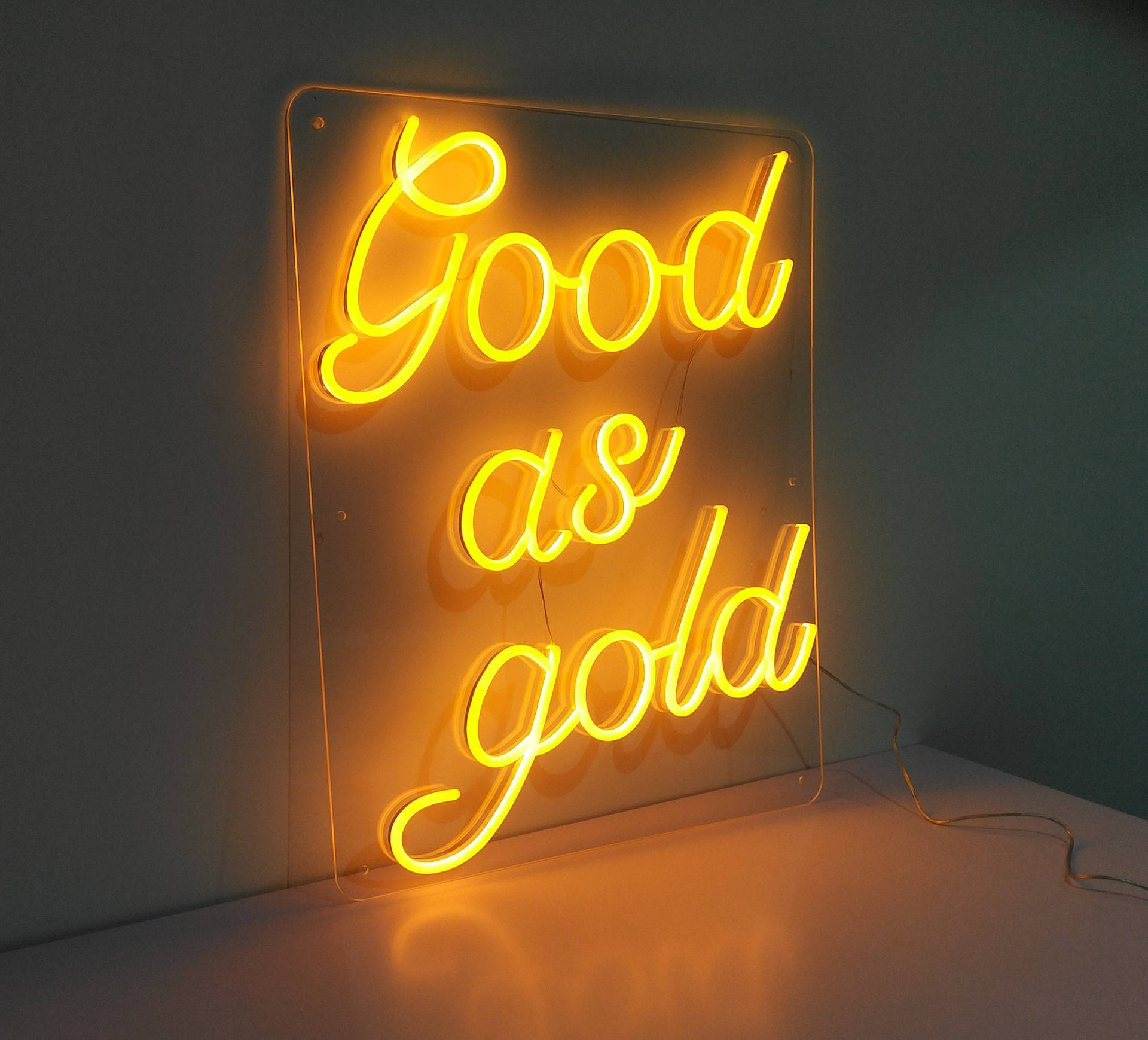 Good As Gold Quote Neon Yellow