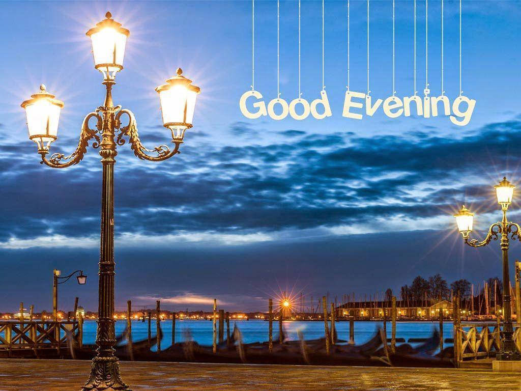 Good Evening Lamp Posts Background