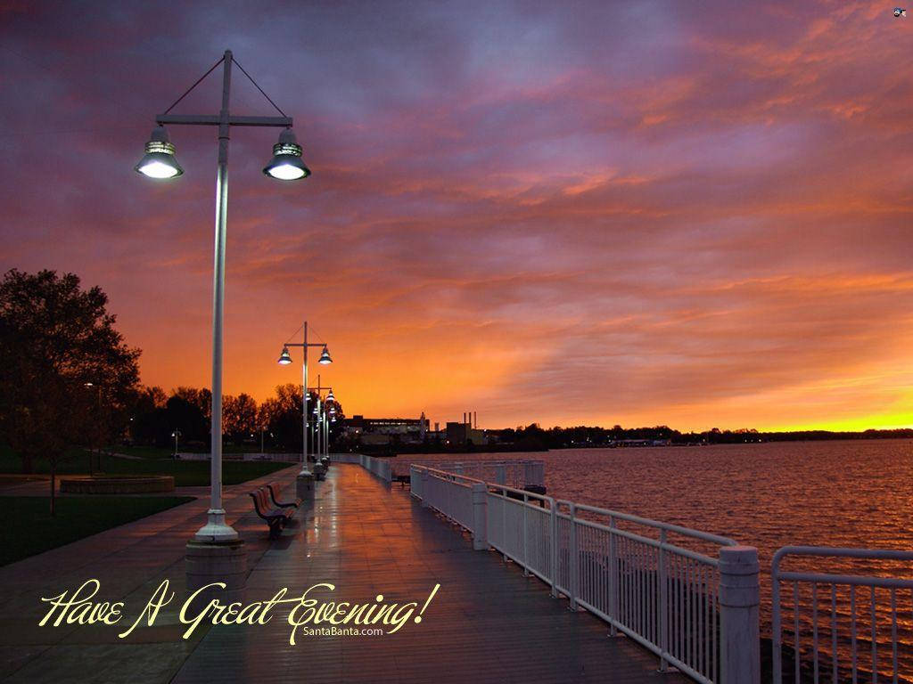 Good Evening Seaside Background