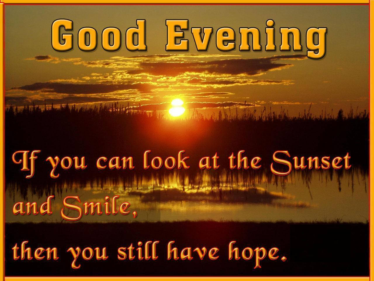 Good Evening Sunset Background