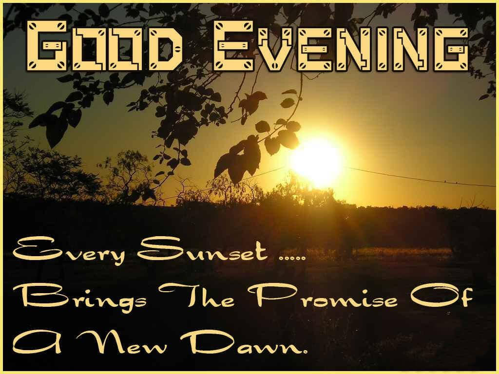 Good Evening Sunset Scene Background