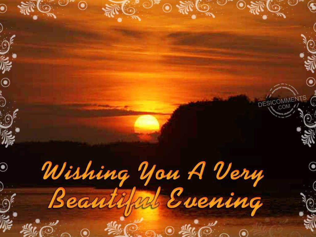 Good Evening Wish Background