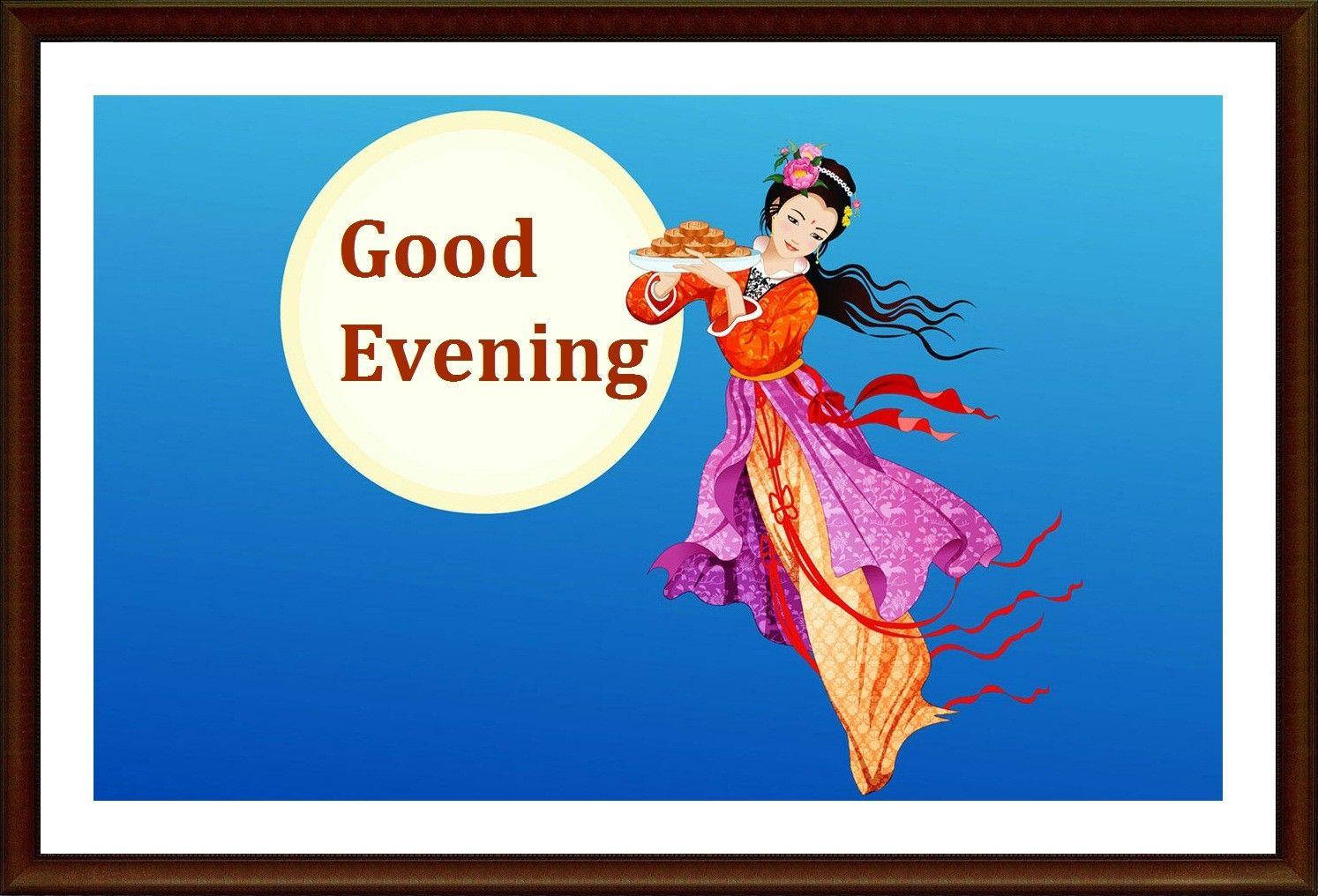 Good Evening Woman In Dress Background