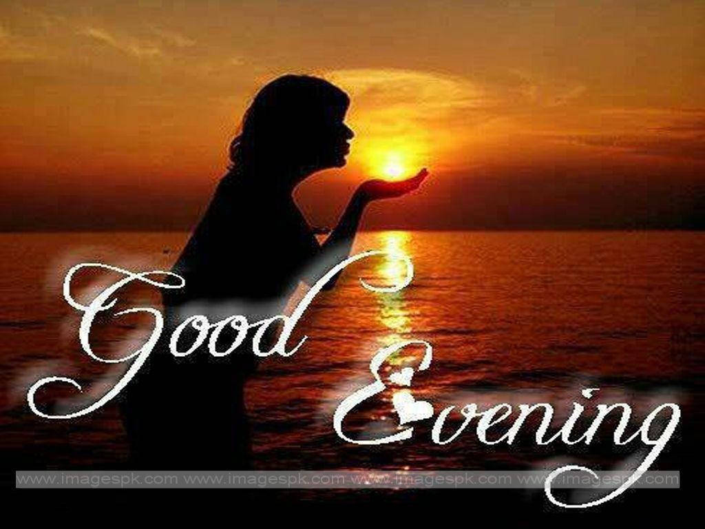 Good Evening Woman Silhouette Background