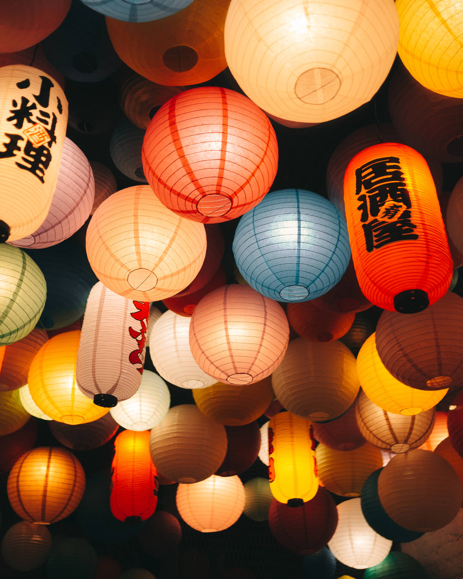 Good Luck Chinese Lanterns Background